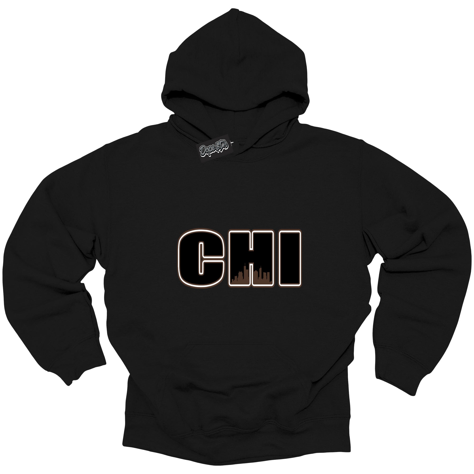 Cool Black Graphic DopeStar Hoodie with “ Chicago “ print, that perfectly matches Palomino 1s sneakers
