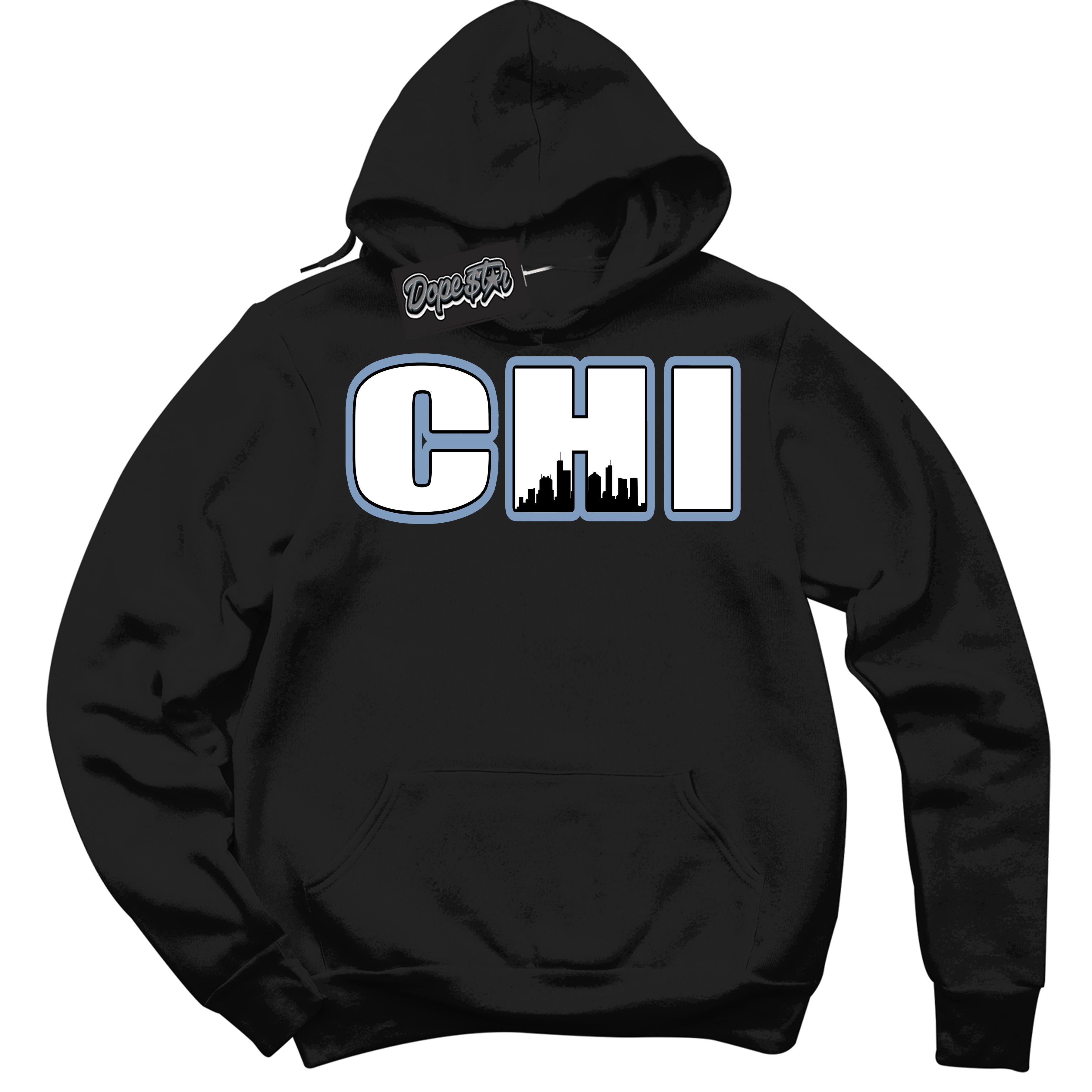 Cool Black Hoodie with “ Chicago ”  design that Perfectly Matches Reverse Oreo 6s Sneakers.