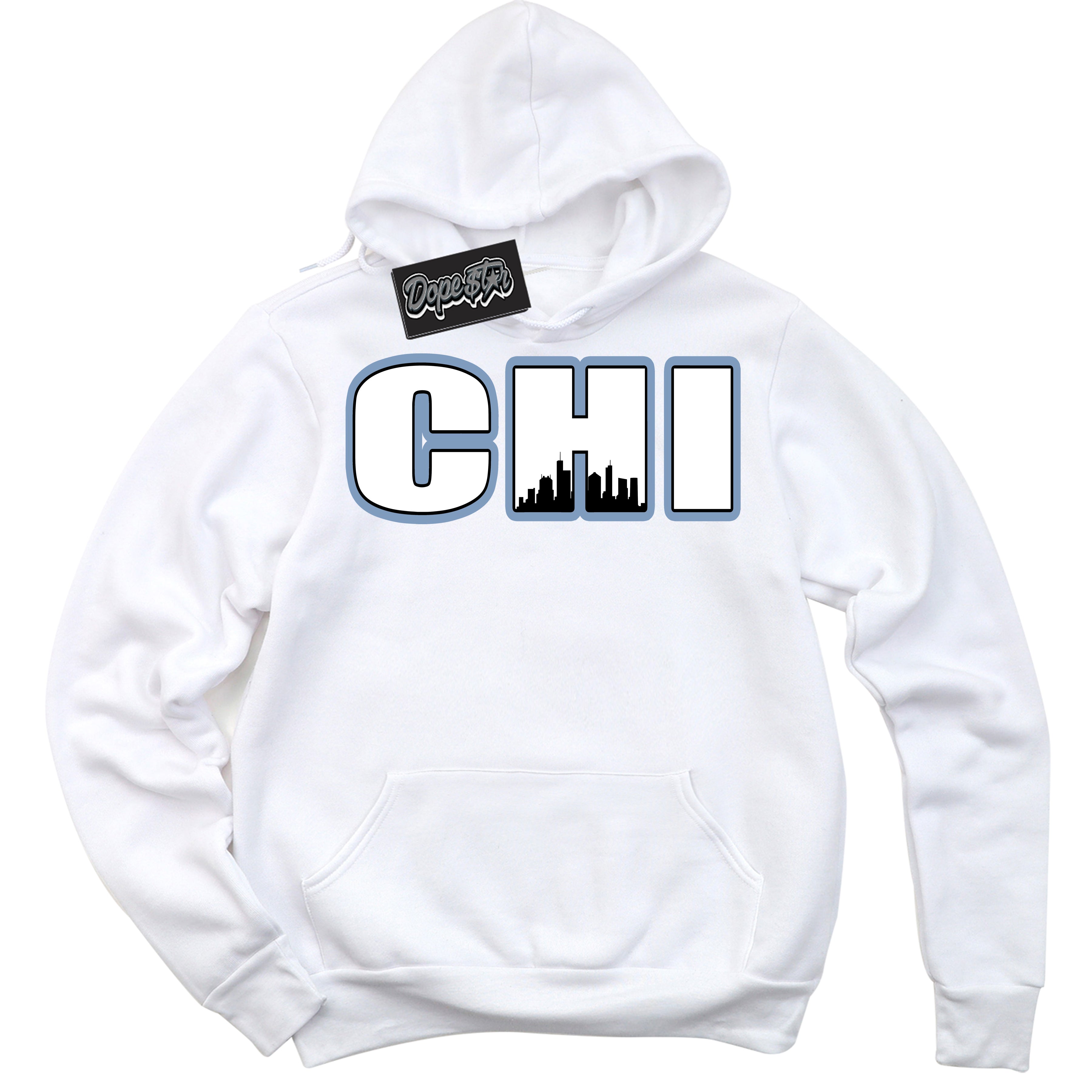 Cool White Hoodie with “ Chicago ”  design that Perfectly Matches Reverse Oreo 6s Sneakers.