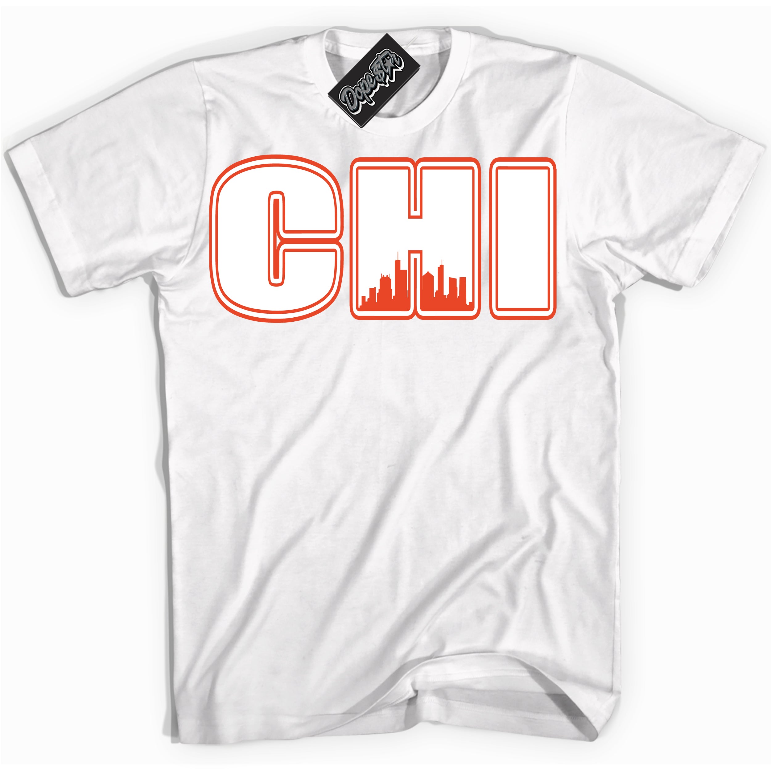 Nike Dunk Low Retro Cosmic Clay 'Chicago' Shirt - White Streetwear Mockup | Sneakerhead T-Shirt Matching Nike Dunk Low Retro Cosmic Clay | Limited Edition Urban Streetwear for Sneaker Matching OOTD | Outfits that pair perfectly with your ND Low Retro Cosmic Clay | Sneakerhead Fashion Must-Have Apparel for Men and Women