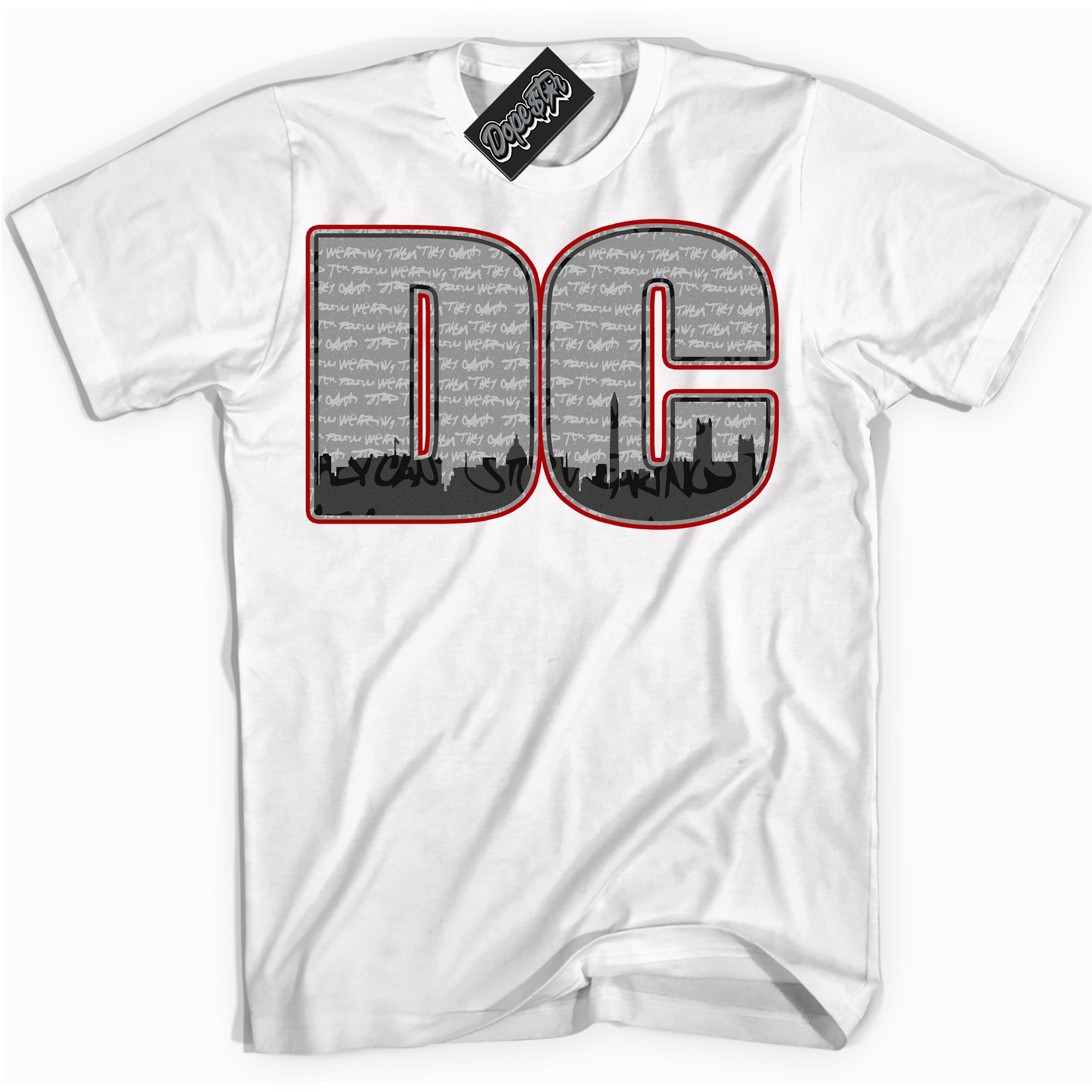 Cool White Shirt with “ DC” design that perfectly matches Rebellionaire 1s Sneakers.