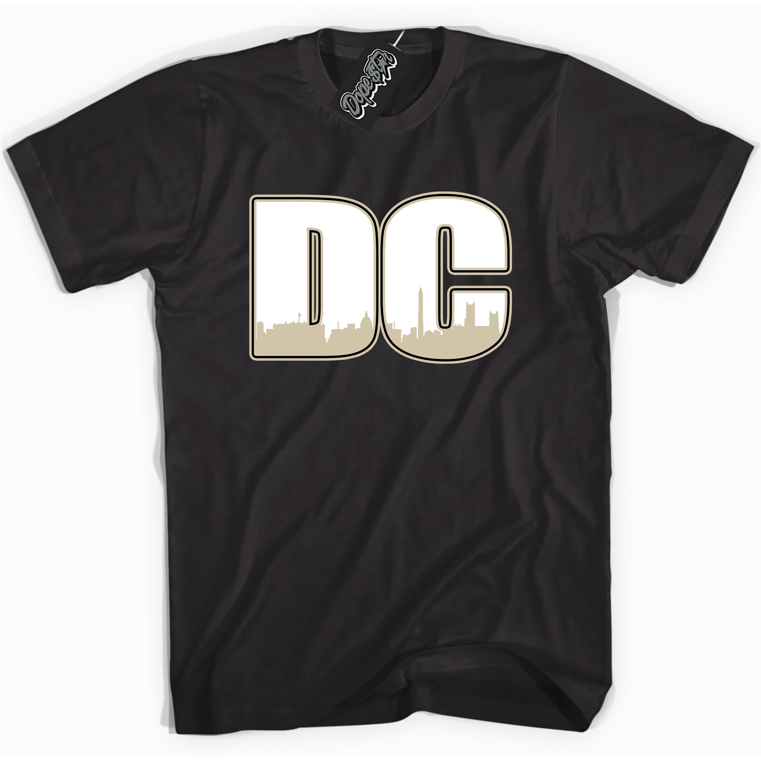 Cool Black Shirt with “ DC” design that perfectly matches Gratitude 11s Sneakers.