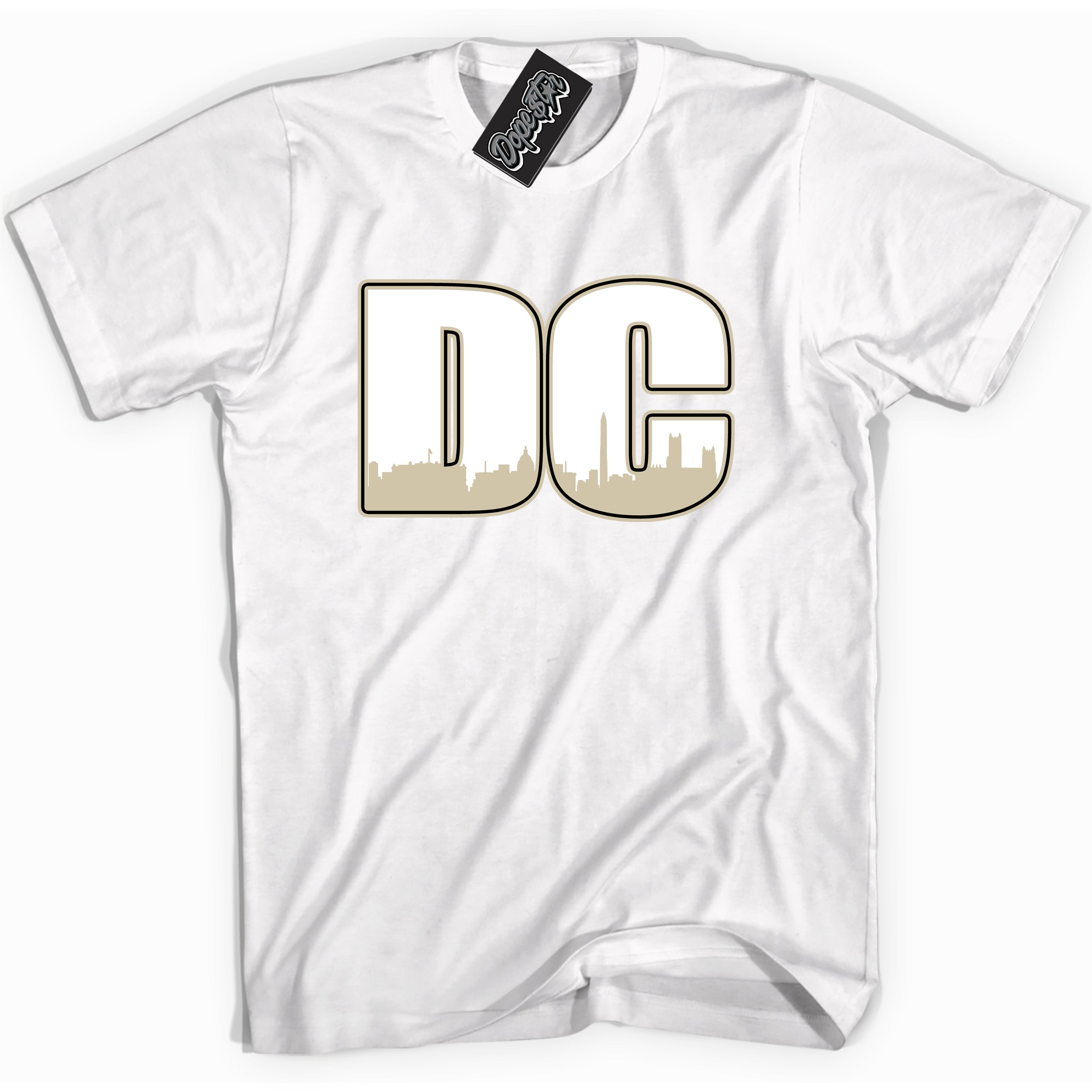 Cool White Shirt with “ DC” design that perfectly matches Gratitude 11s Sneakers.