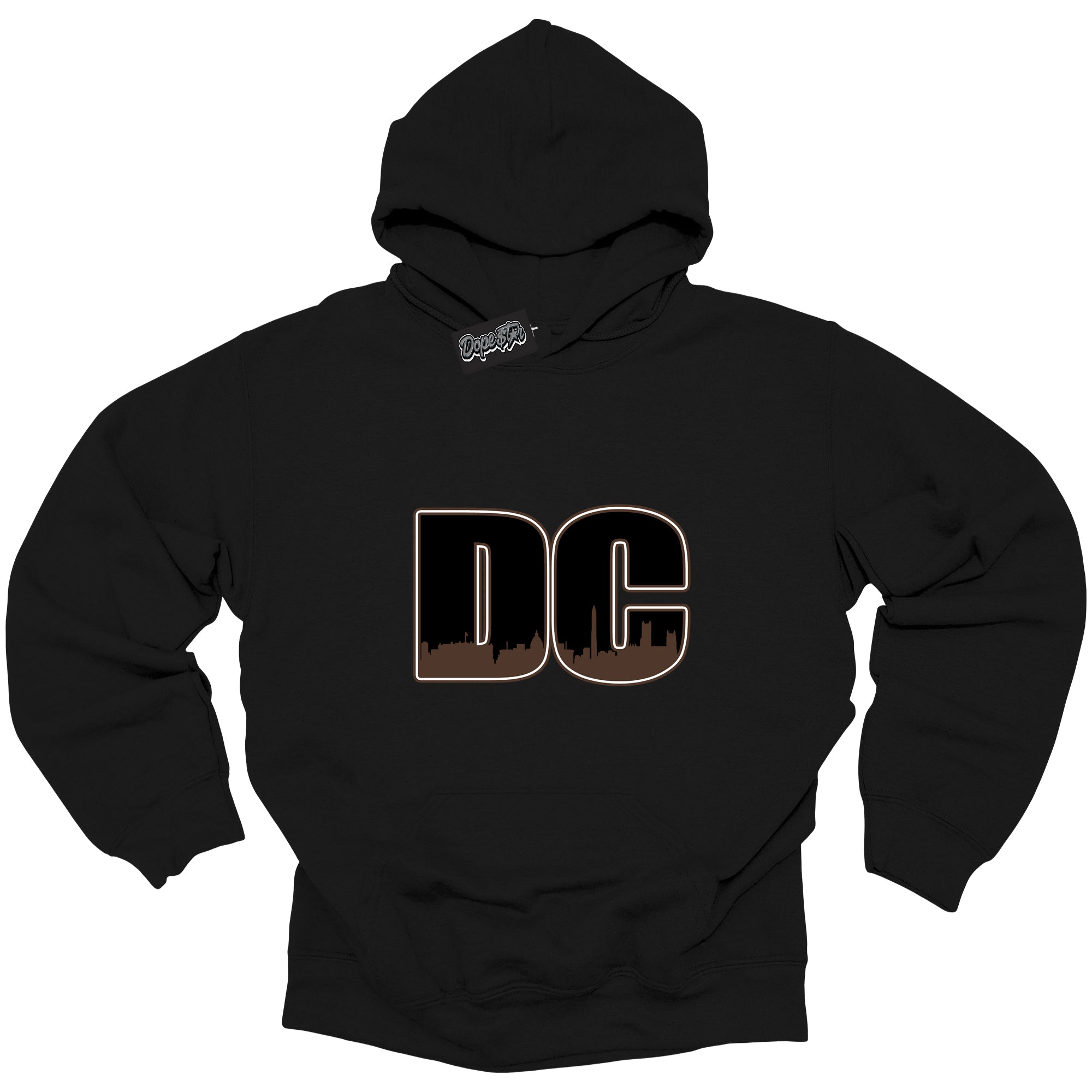 Cool Black Graphic DopeStar Hoodie with “ DC “ print, that perfectly matches Palomino 1s sneakers