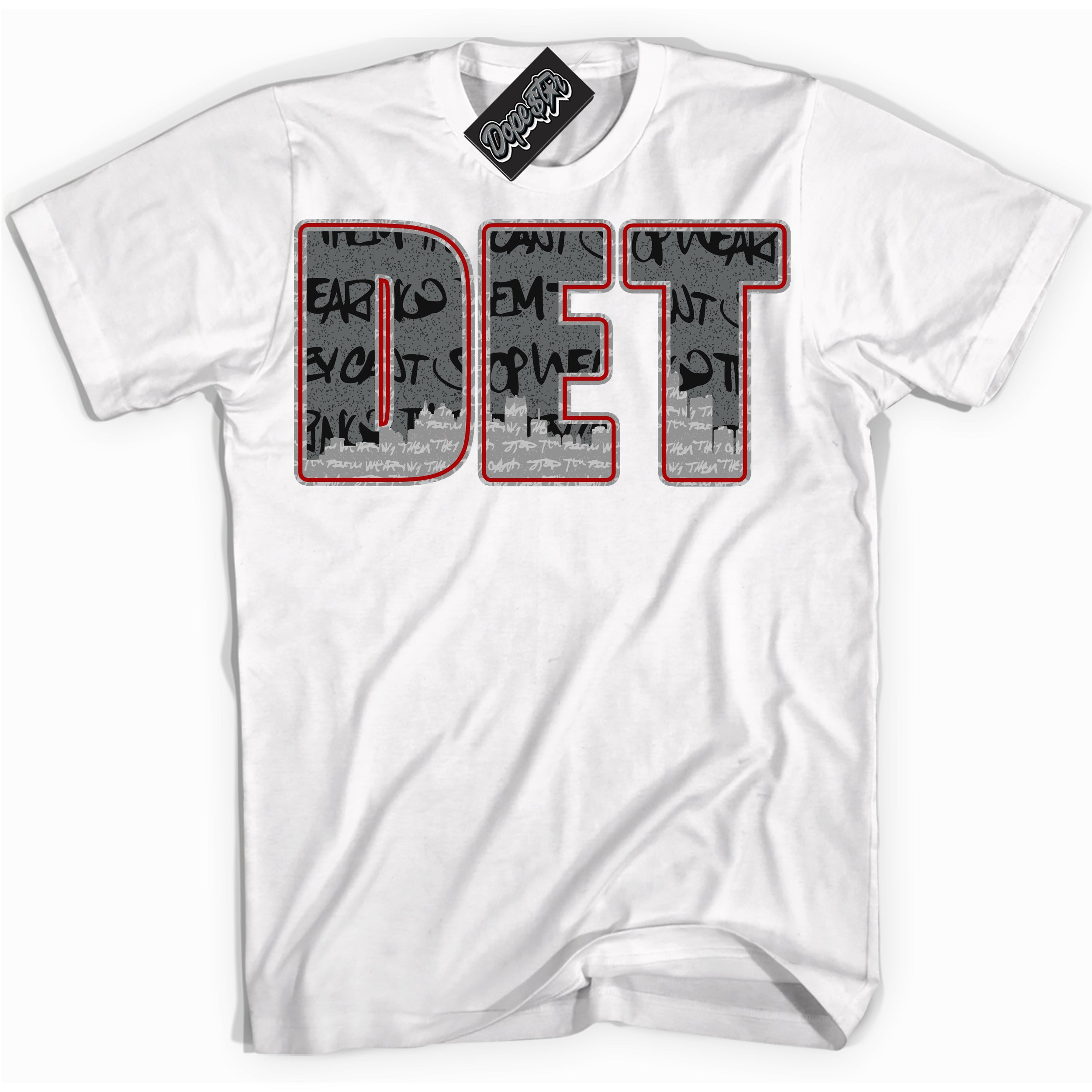 Cool White Shirt with “ Detroit ” design that perfectly matches Rebellionaire 1s Sneakers.