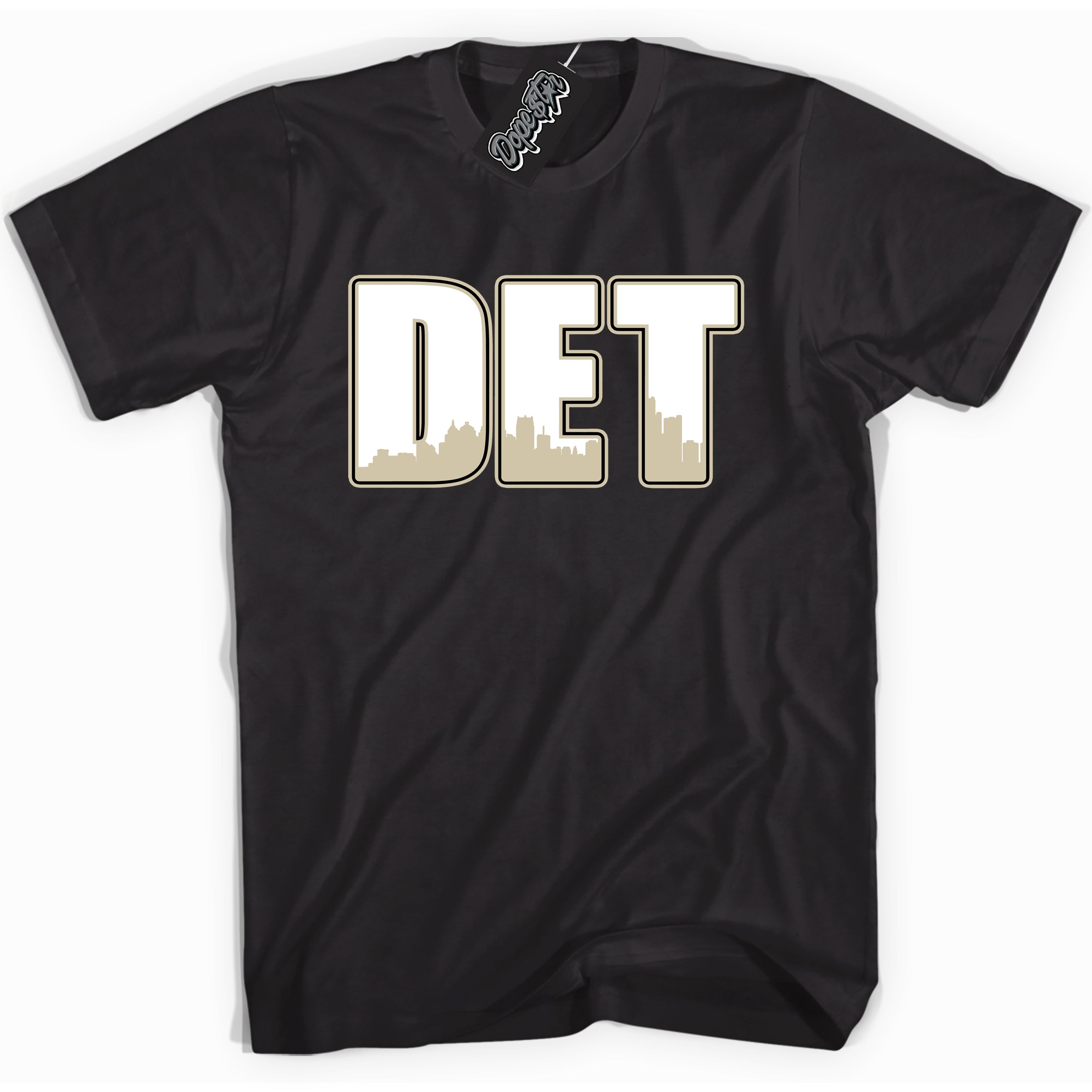 Cool Black Shirt with “ Detroit” design that perfectly matches Gratitude 11s Sneakers.