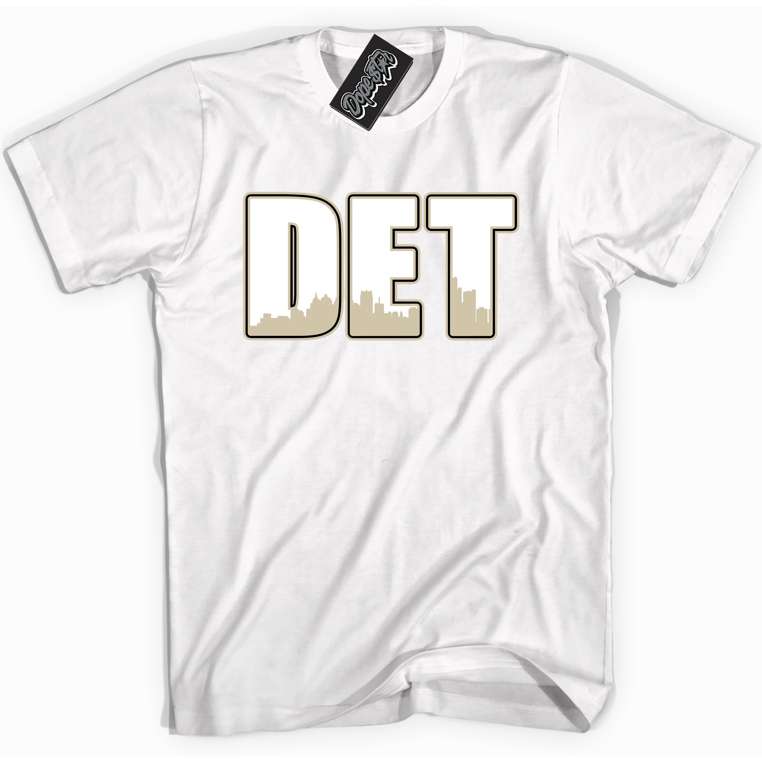 Cool White Shirt with “ Detroit” design that perfectly matches Gratitude 11s Sneakers.