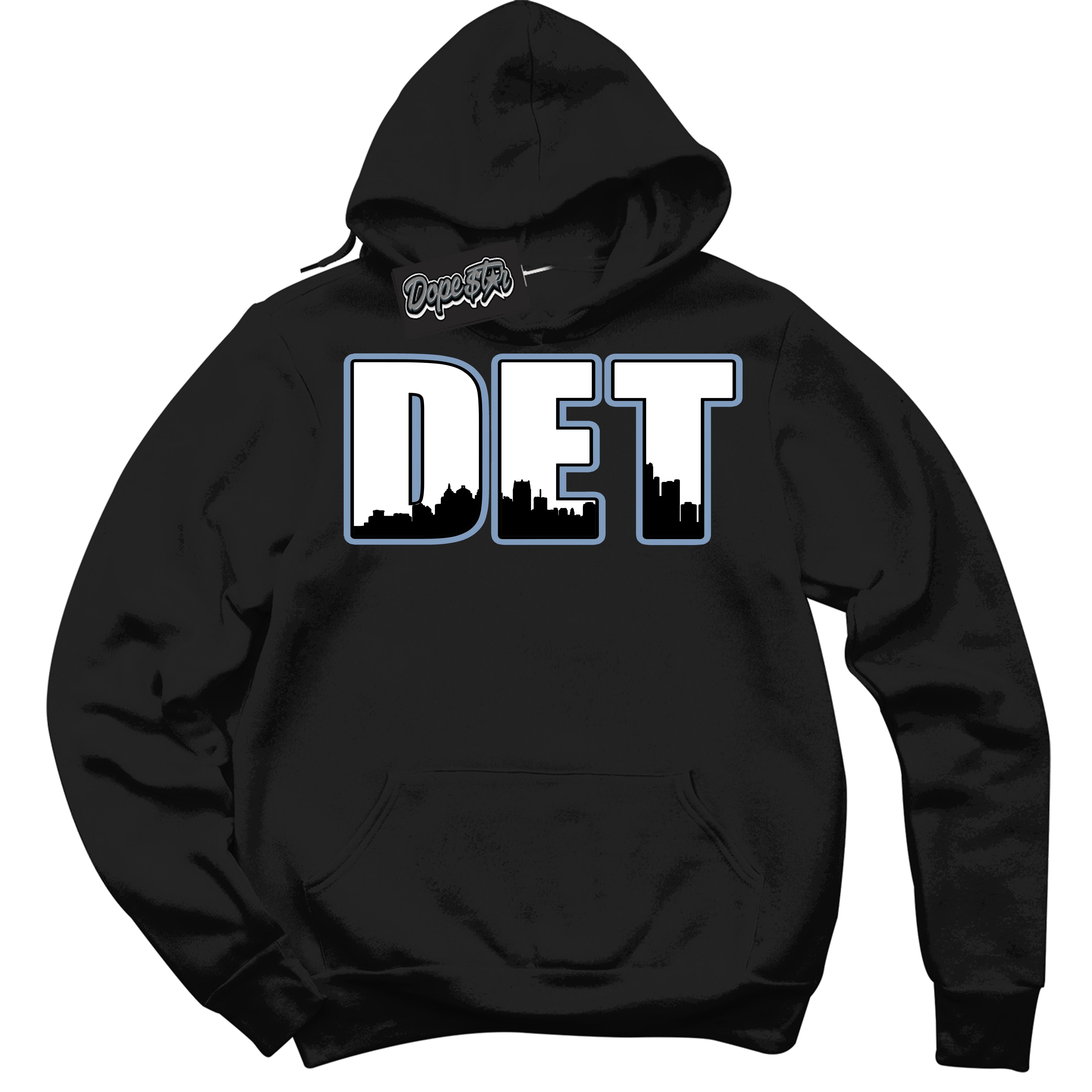 Cool Black Hoodie with “ Detroit ”  design that Perfectly Matches Reverse Oreo 6s Sneakers.