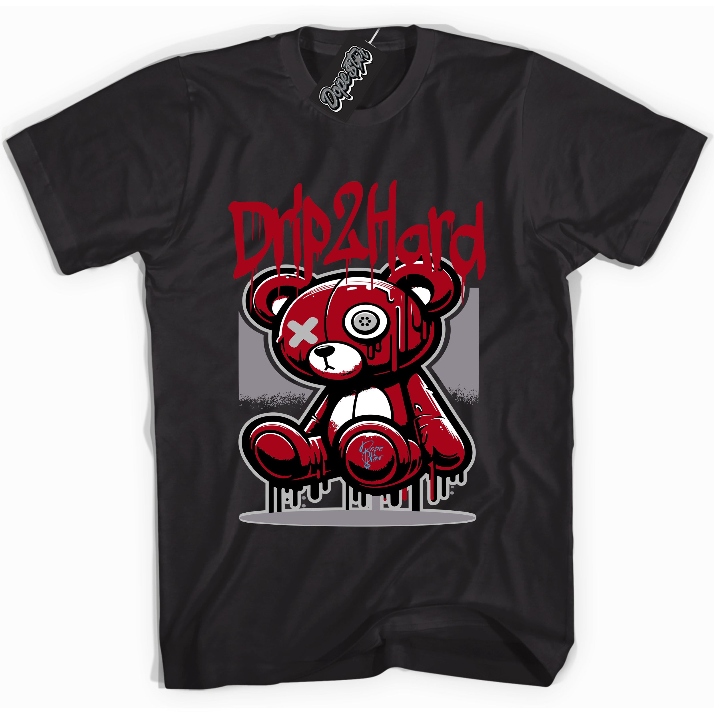 Cool Black Shirt with “ Drip 2 Hard” design that perfectly matches Bred Reimagined 4s Jordans.