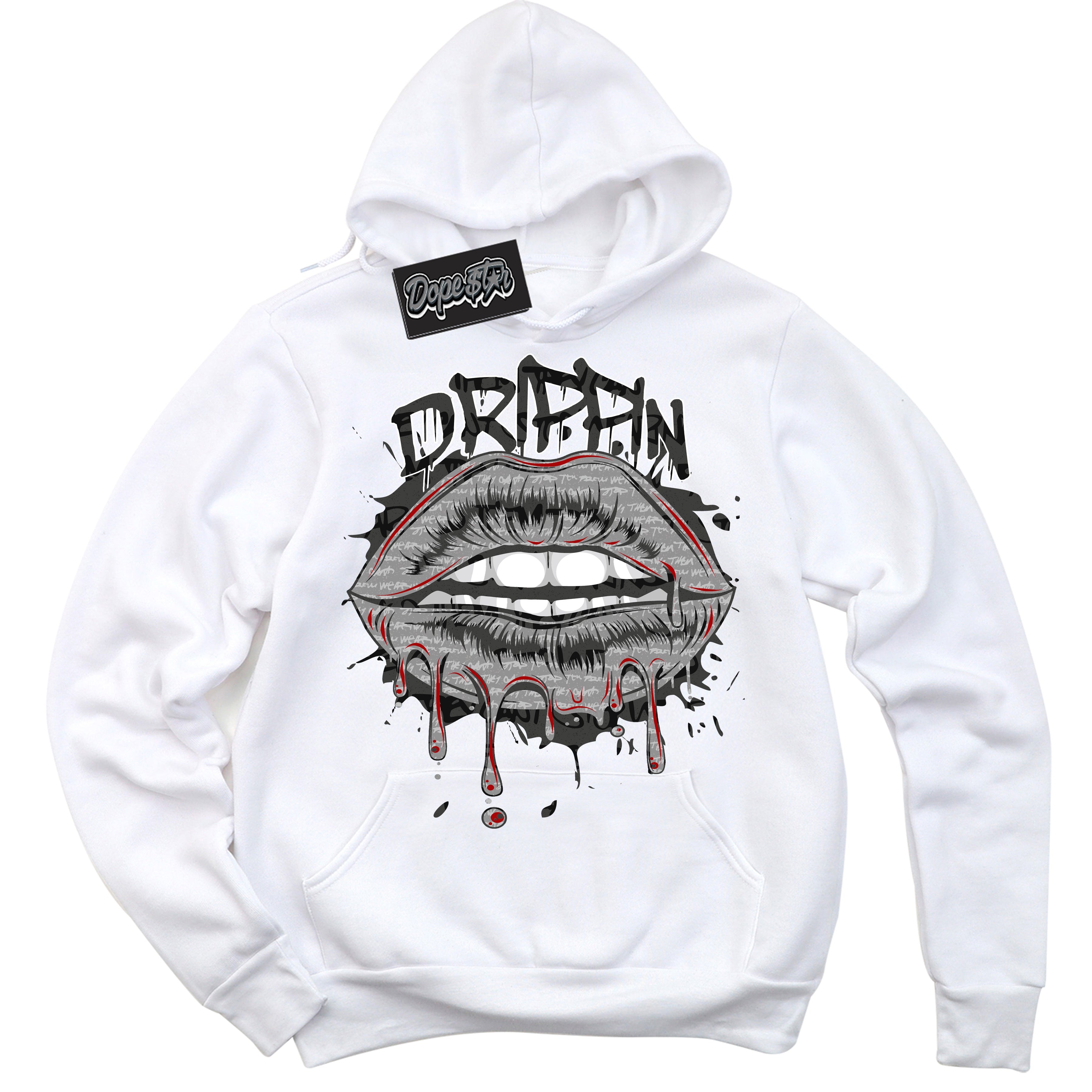 Cool White Hoodie with “ Drippin ”  design that Perfectly Matches Rebellionaire 1s Sneakers.