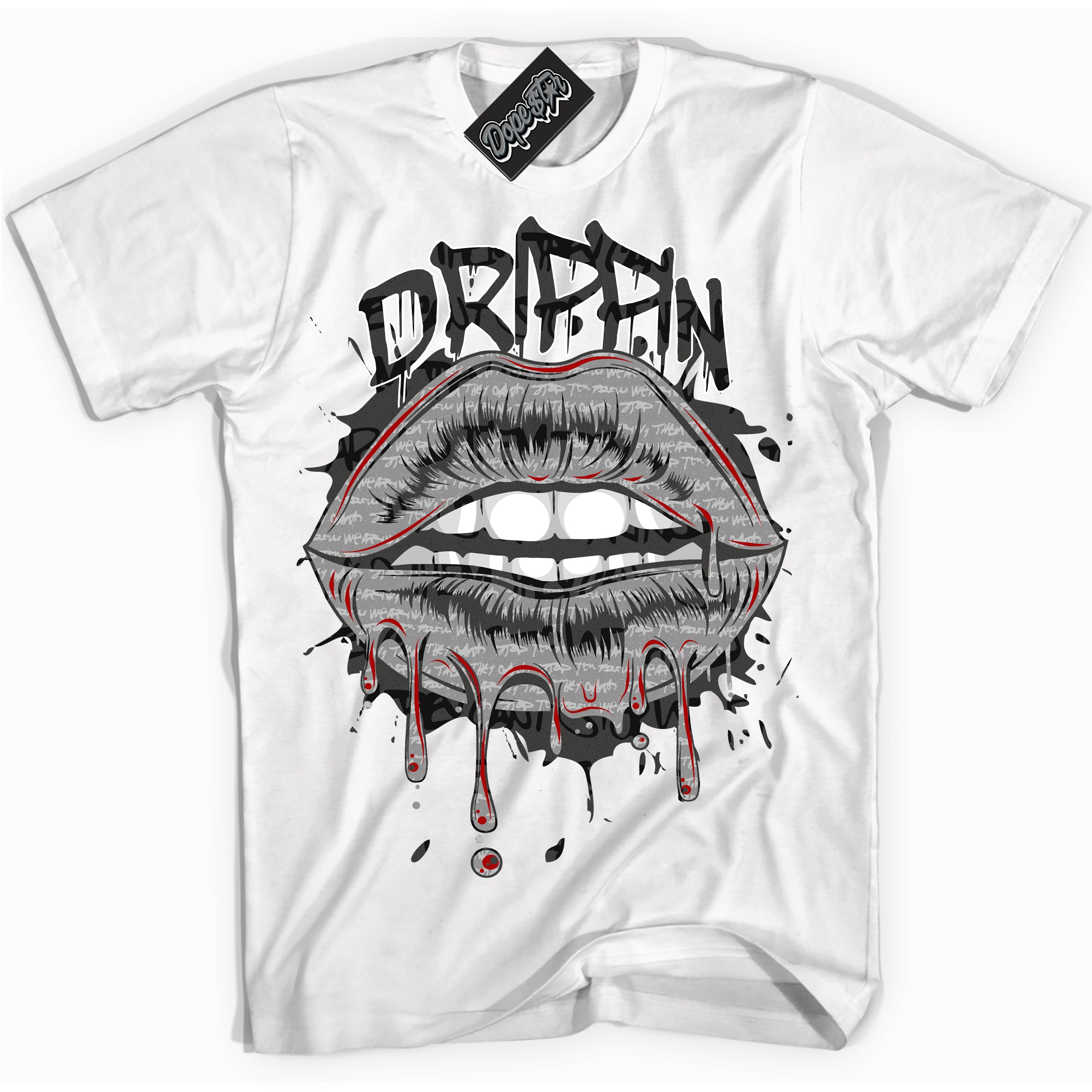 Cool White Shirt with “ Drippin ” design that perfectly matches Rebellionaire 1s Sneakers.