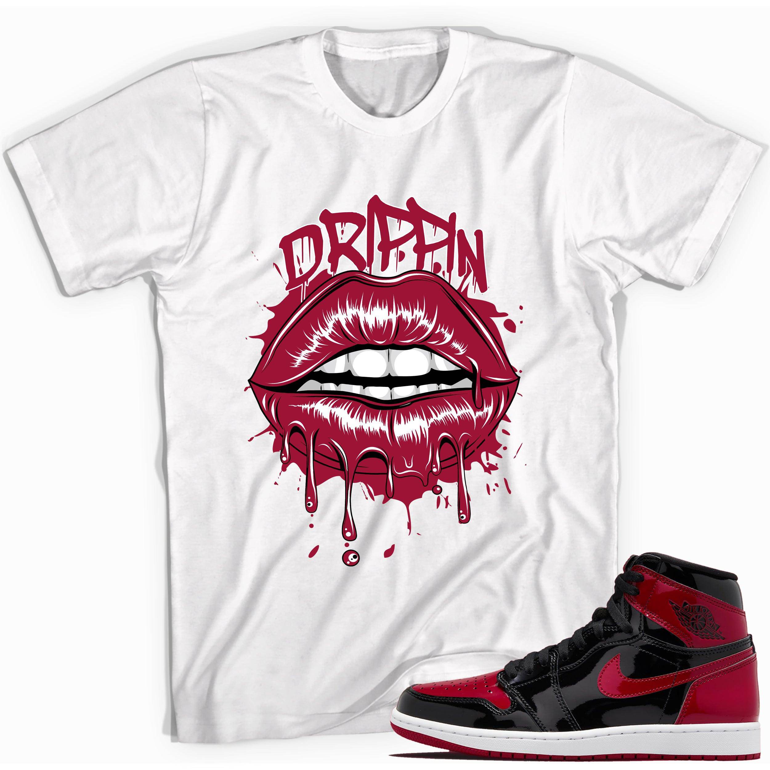 1s Bred Patent Shirt Drippin - Sneaker Shirts Outlet