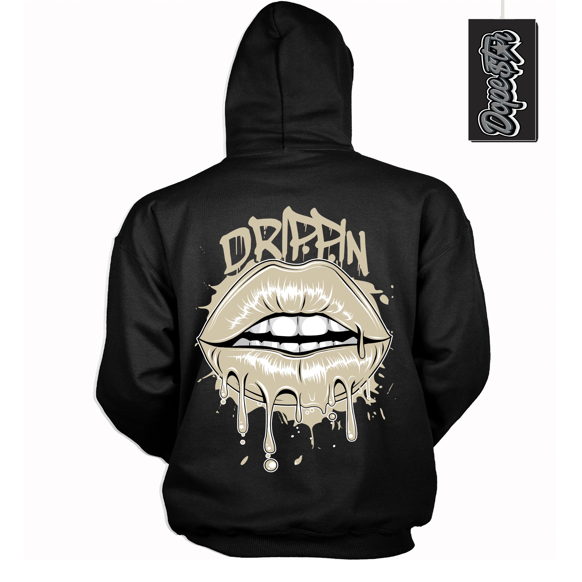 Cool Black Hoodie with “ Drippin ”  design that Perfectly Matches  Gratitude 11s Sneakers.