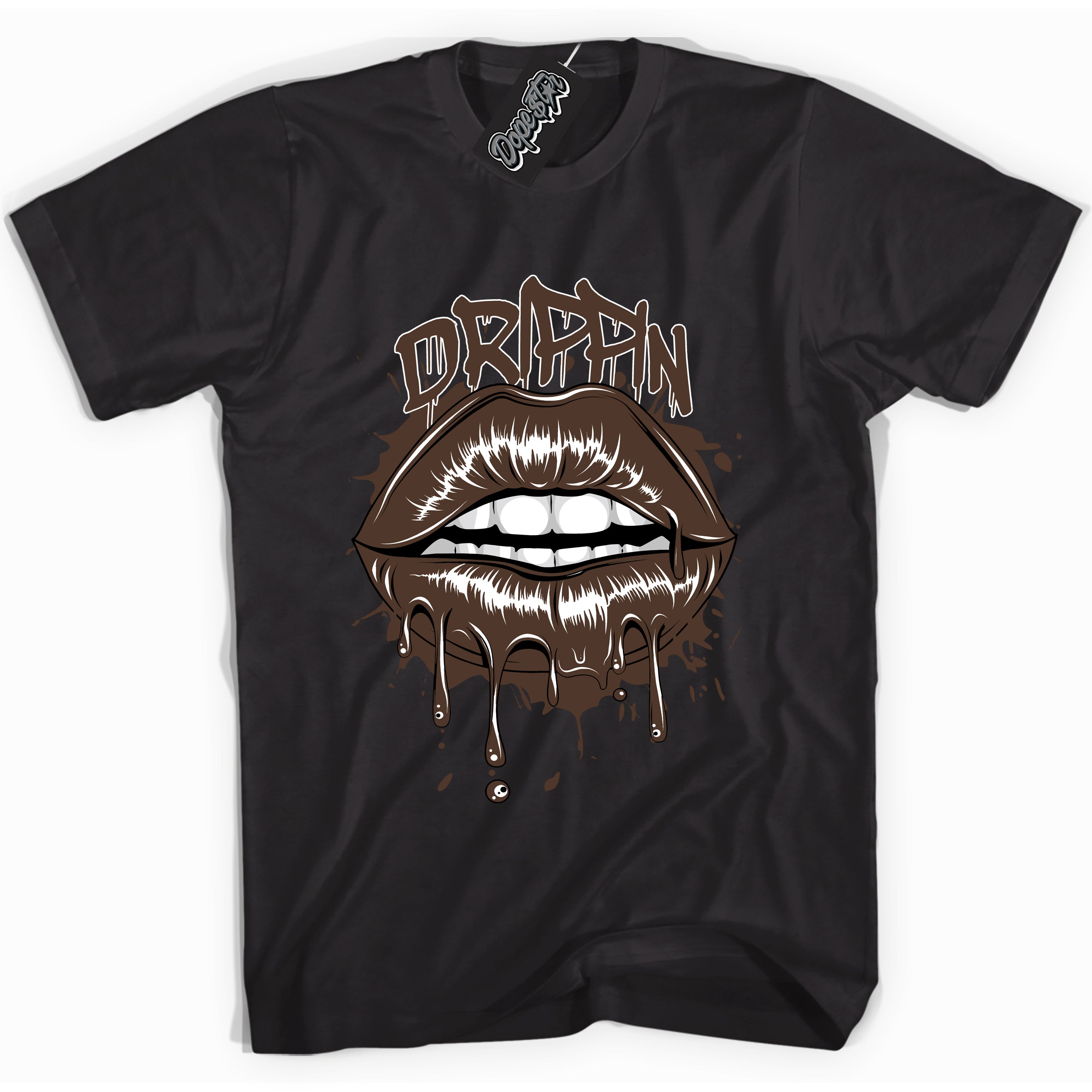 Cool Black graphic tee with “ Drippin ” design, that perfectly matches Palomino 1s sneakers 