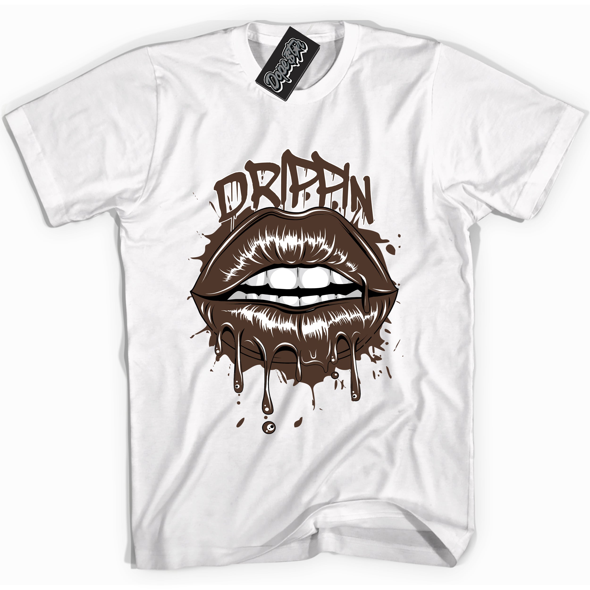 Cool White graphic tee with “ Drippin ” design, that perfectly matches Palomino 1s sneakers 