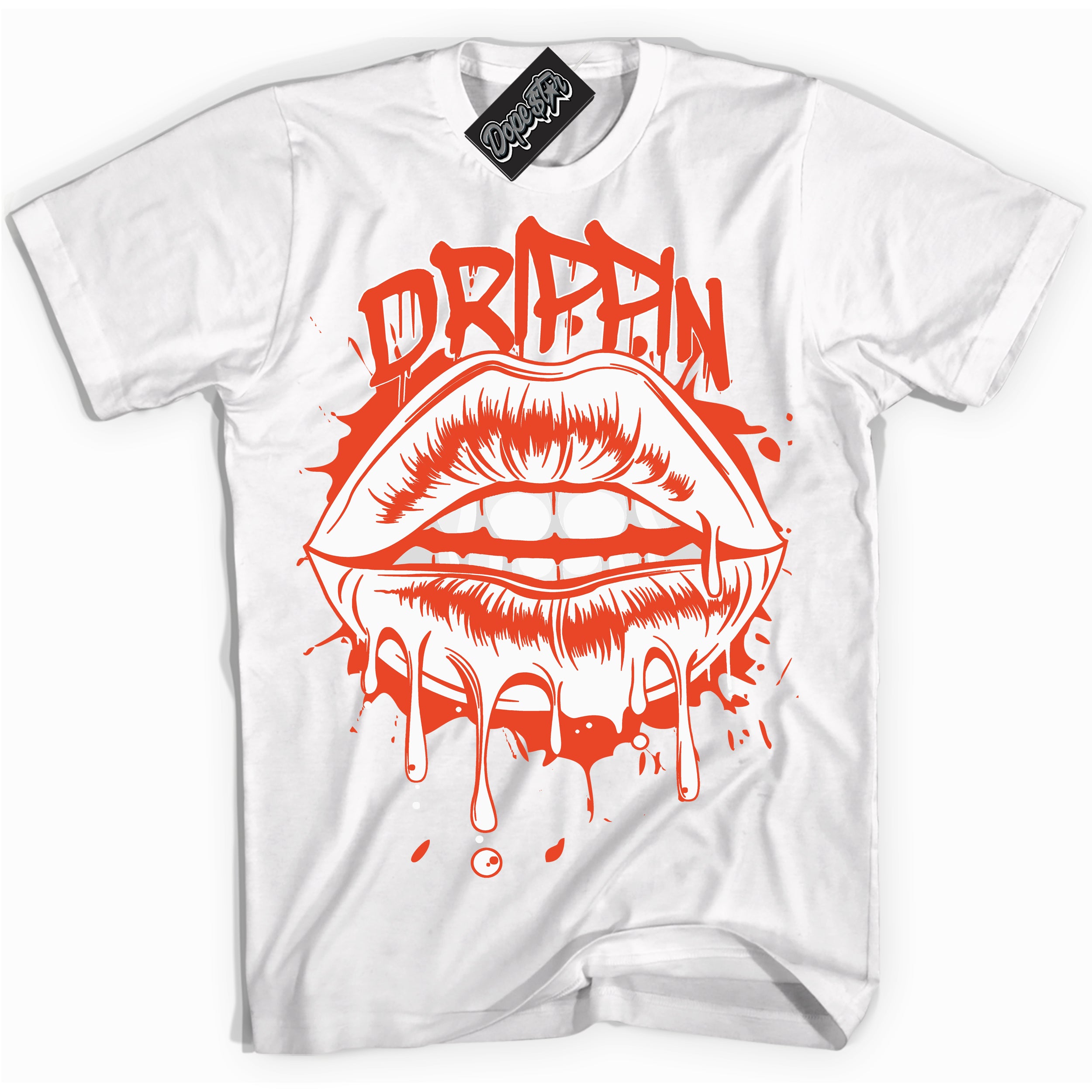 Nike Dunk Low Retro Cosmic Clay 'Drippin' Shirt - White Streetwear Mockup | Sneakerhead T-Shirt Matching Nike Dunk Low Retro Cosmic Clay | Limited Edition Urban Streetwear for Sneaker Matching OOTD | Outfits that pair perfectly with your ND Low Retro Cosmic Clay | Sneakerhead Fashion Must-Have Apparel for Men and Women