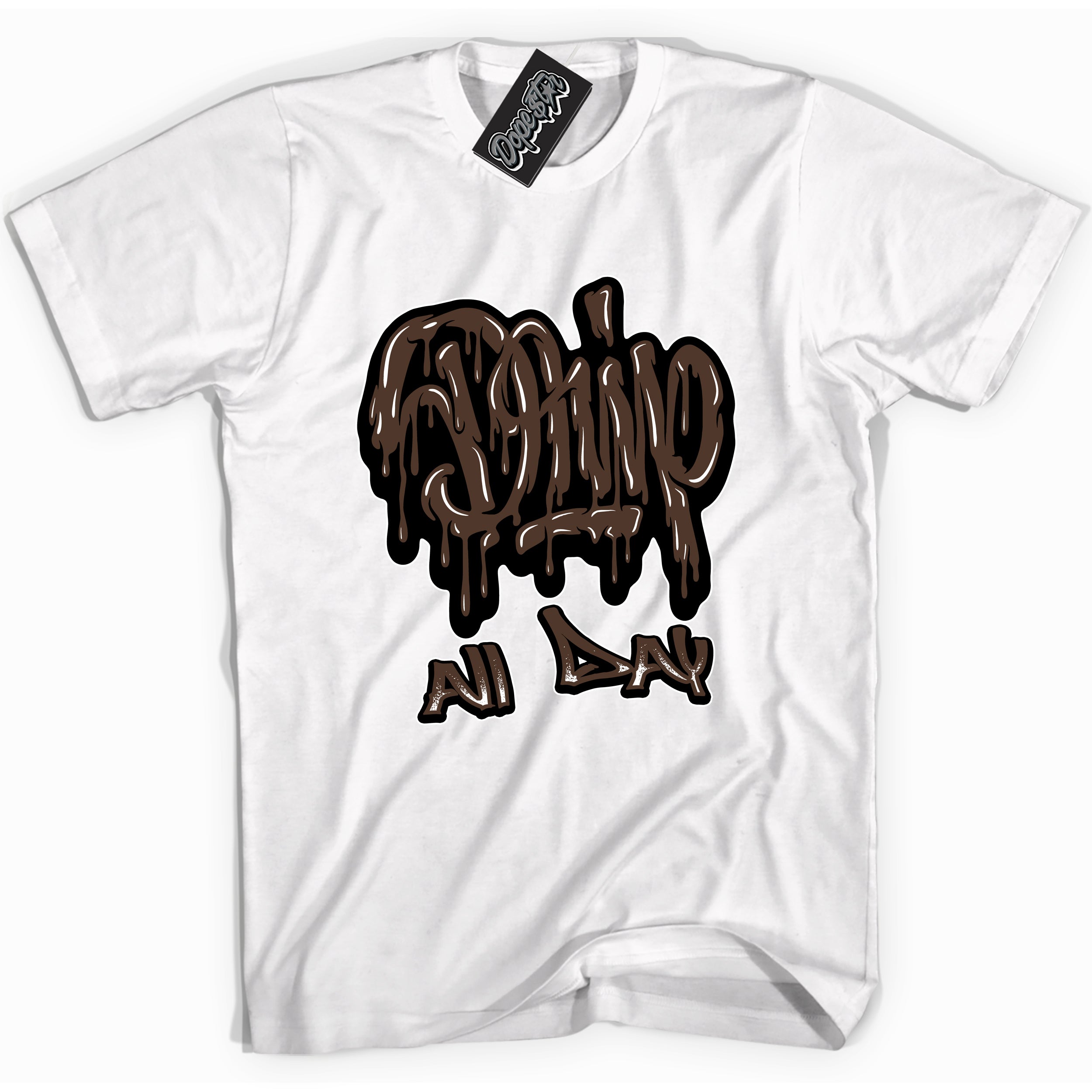 Cool White graphic tee with “ Drip All Day ” design, that perfectly matches Palomino 1s sneakers 