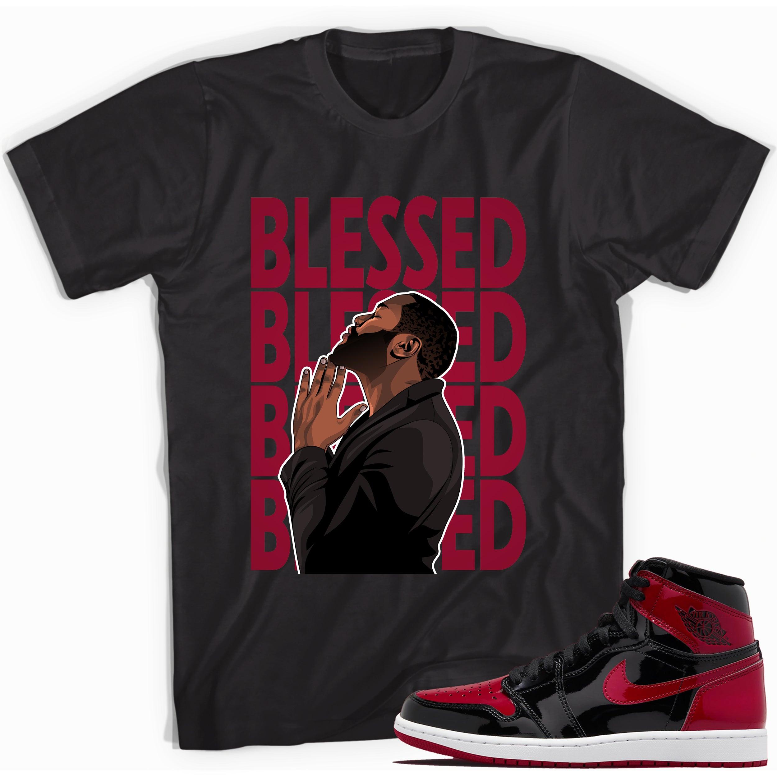 1s Bred Patent Shirt God Blessed - Sneaker Shirts Outlet