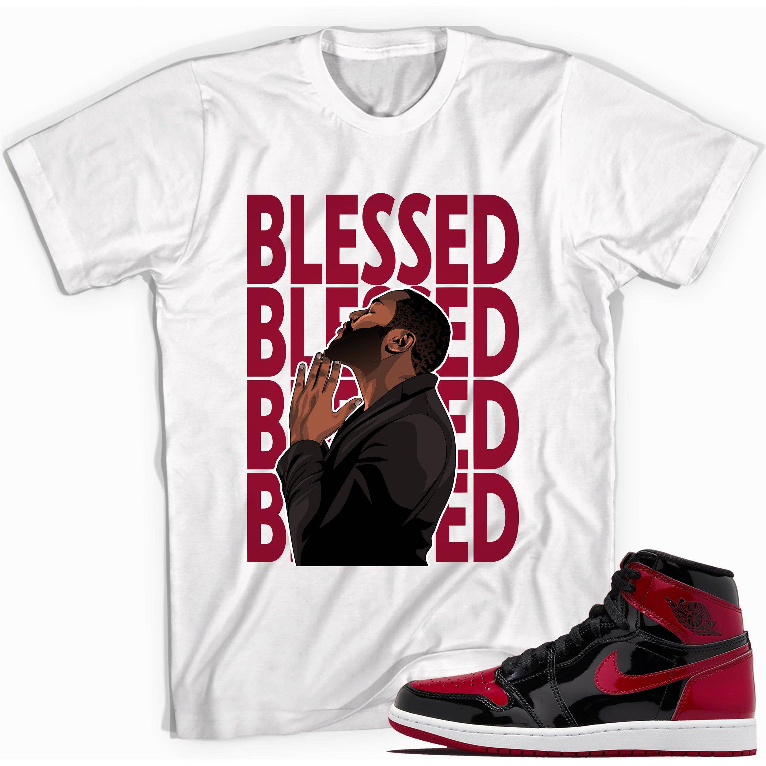 1s Bred Patent Shirt God Blessed - Sneaker Shirts Outlet