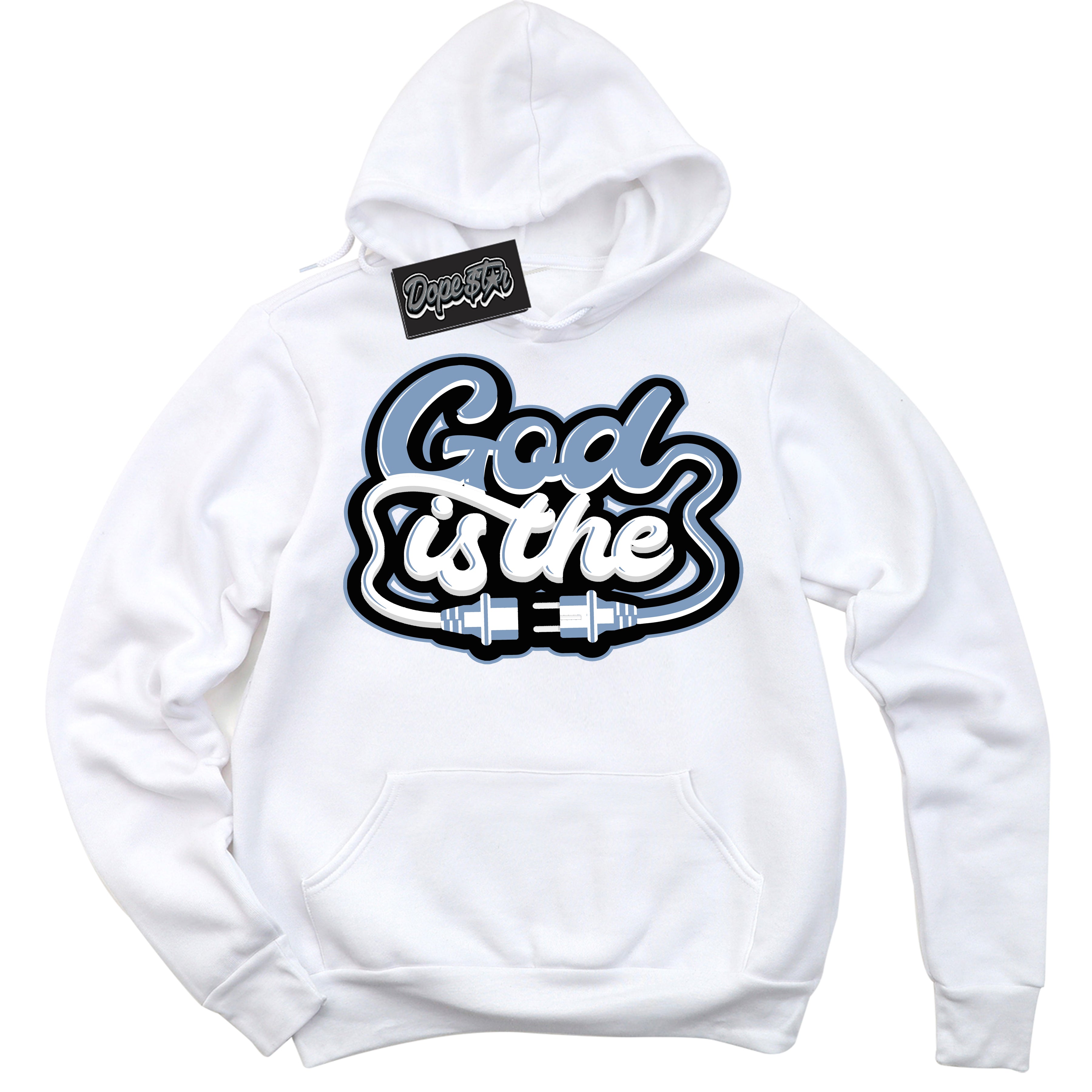 Cool White Hoodie with “ God Is The ”  design that Perfectly Matches Reverse Oreo 6s Sneakers.