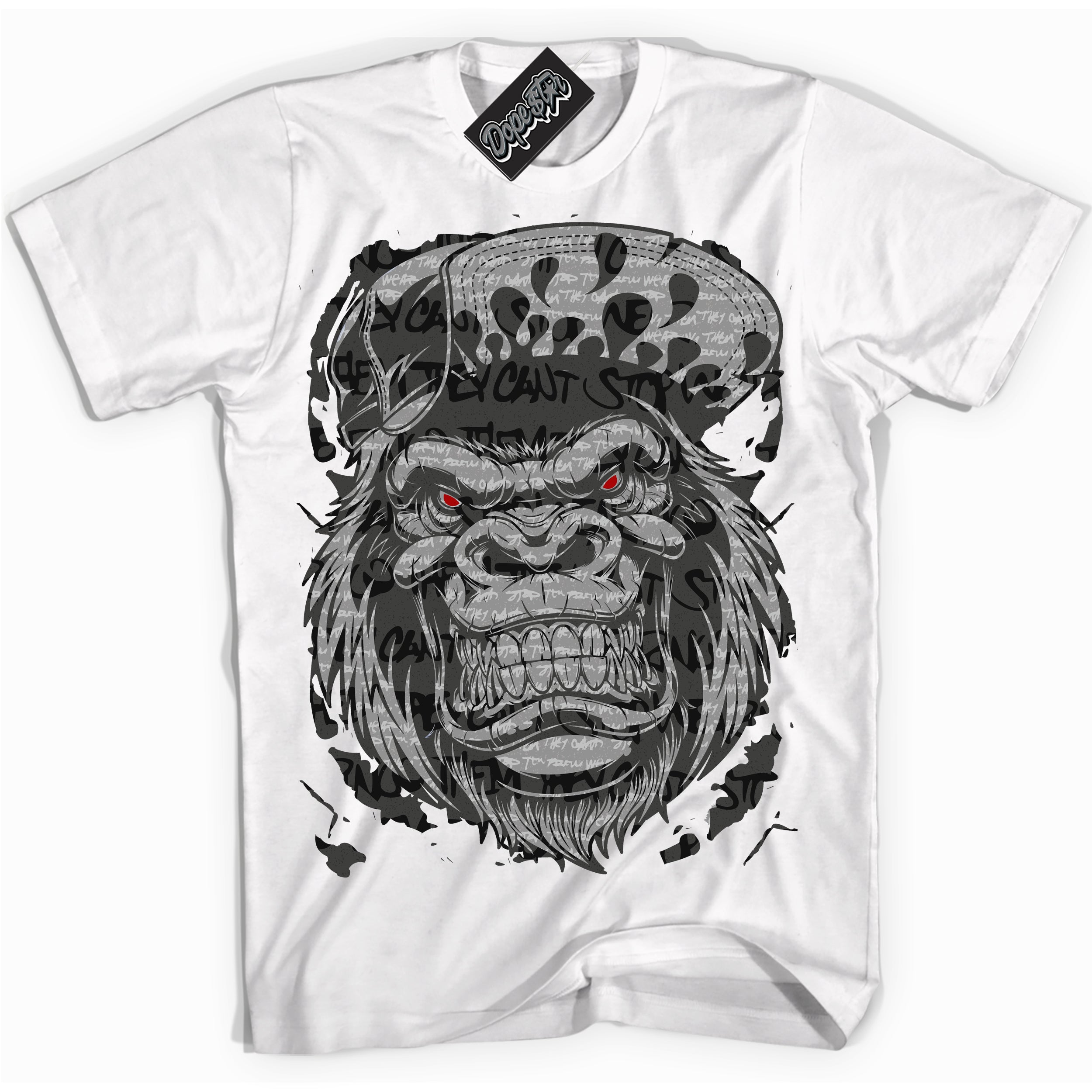 Cool White Shirt with “ Gorilla Beast ” design that perfectly matches Rebellionaire 1s Sneakers.