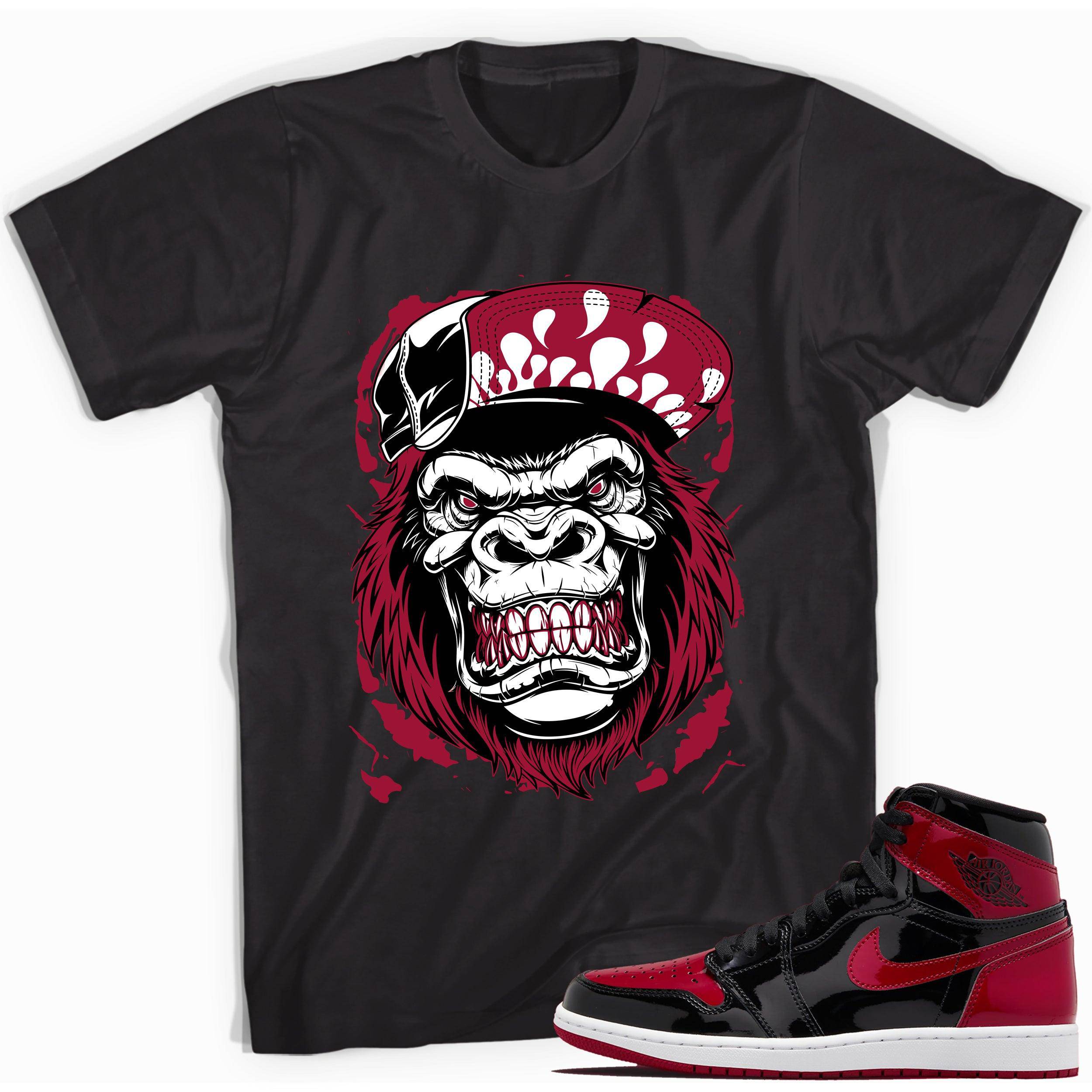 1s Bred Patent Shirt Gorilla Beast - Sneaker Shirts Outlet