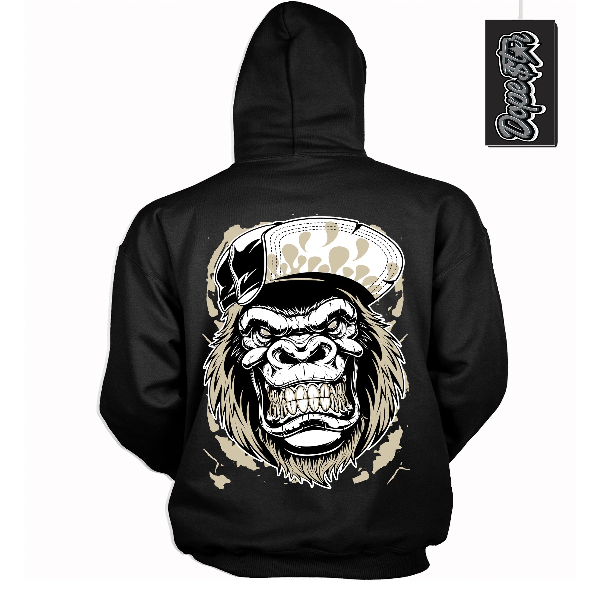 Cool Black Hoodie with “ Gorilla Beast ”  design that Perfectly Matches  Gratitude 11s Sneakers.