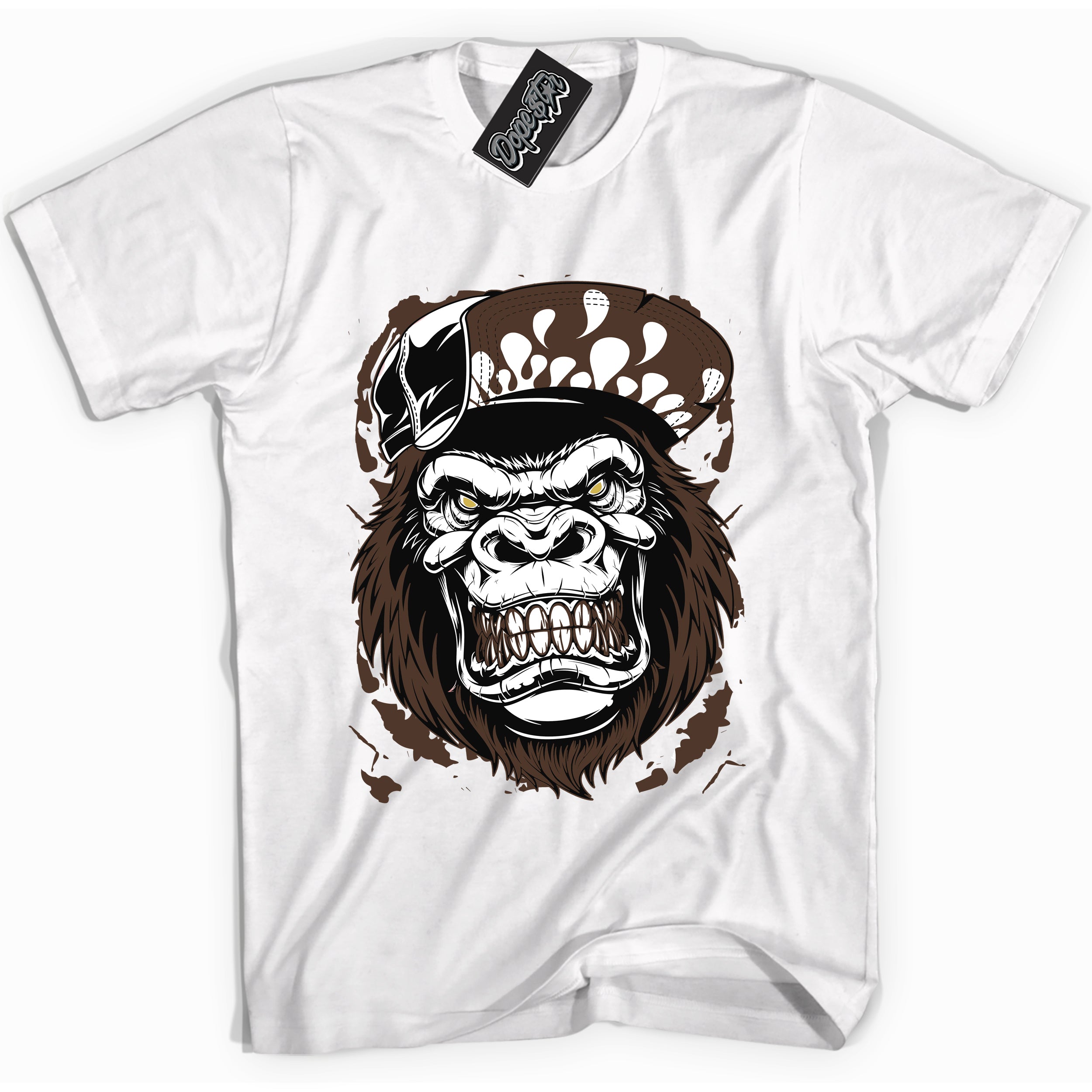 Cool White graphic tee with “ Gorilla Beast ” design, that perfectly matches Palomino 1s sneakers 