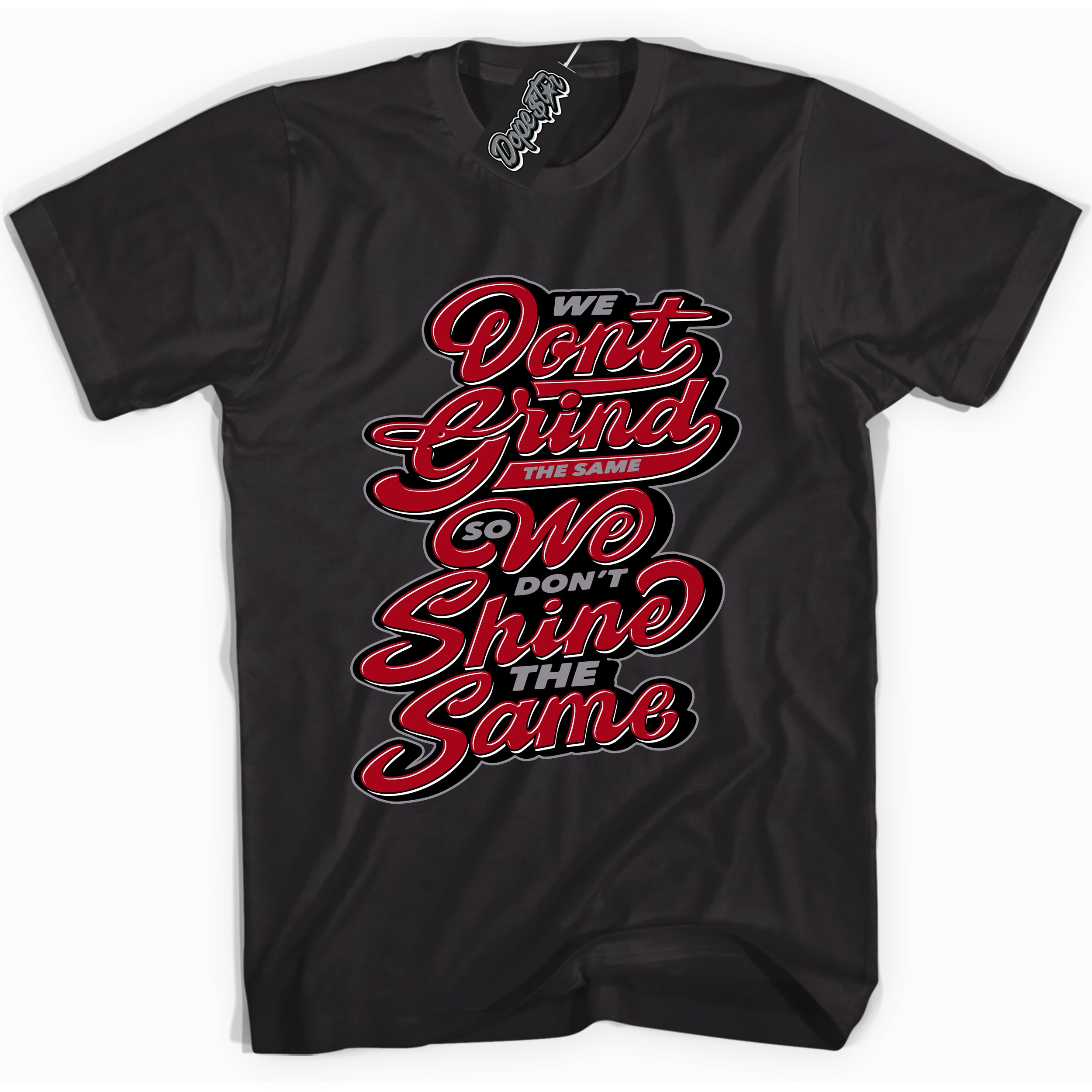 Cool Black Shirt with “ Grind Shine” design that perfectly matches Bred Reimagined 4s Jordans.