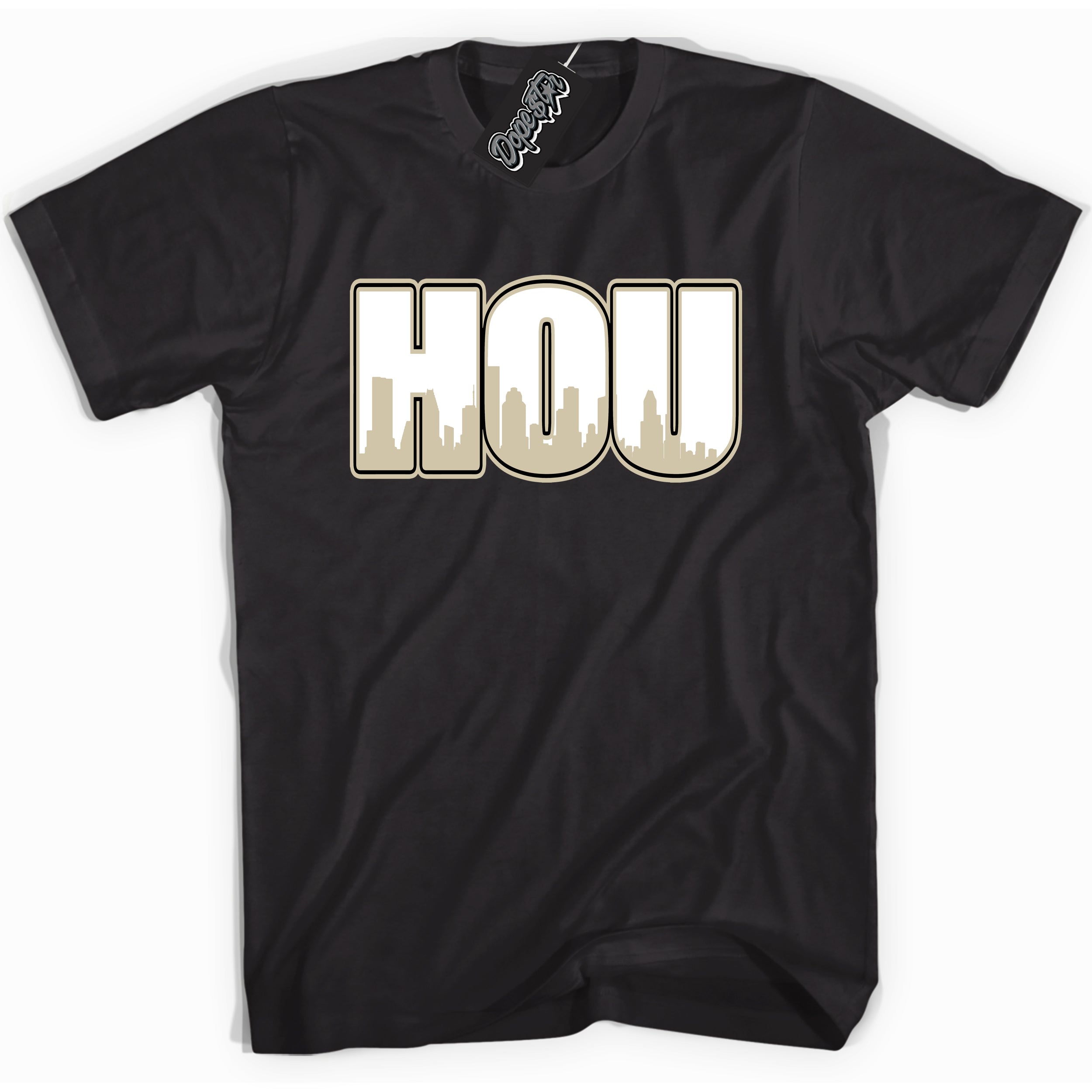 Cool Black Shirt with “ Houston” design that perfectly matches Gratitude 11s Sneakers.