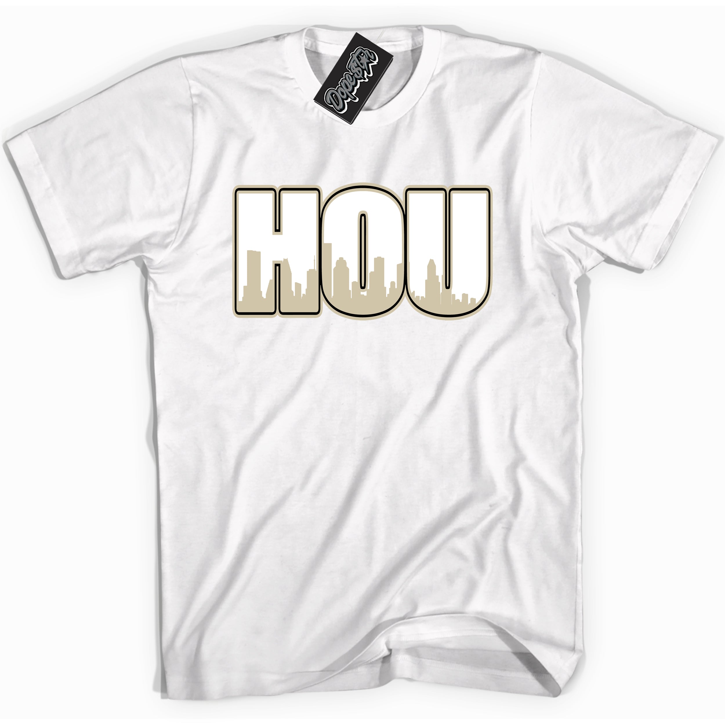 Cool White Shirt with “ Houston” design that perfectly matches Gratitude 11s Sneakers.