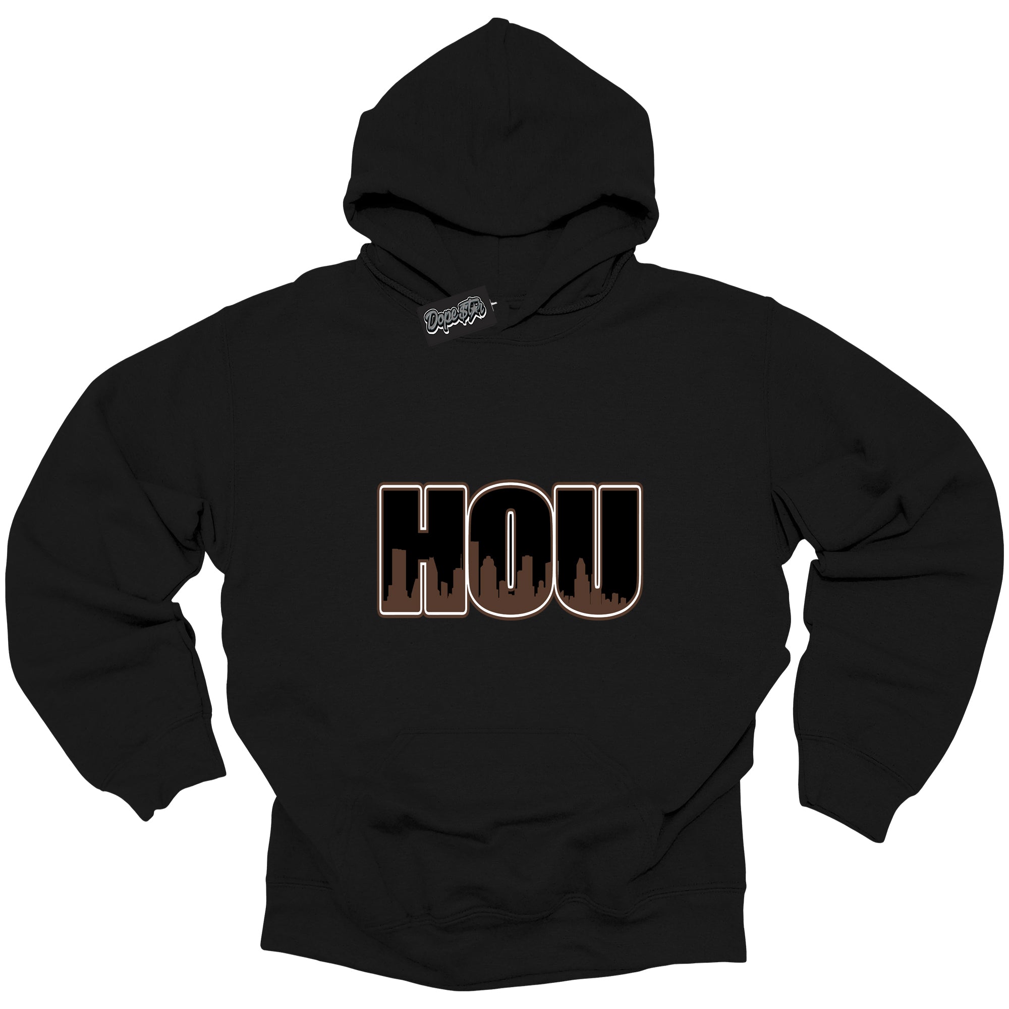 Cool Black Graphic DopeStar Hoodie with “ Houston “ print, that perfectly matches Palomino 1s sneakers