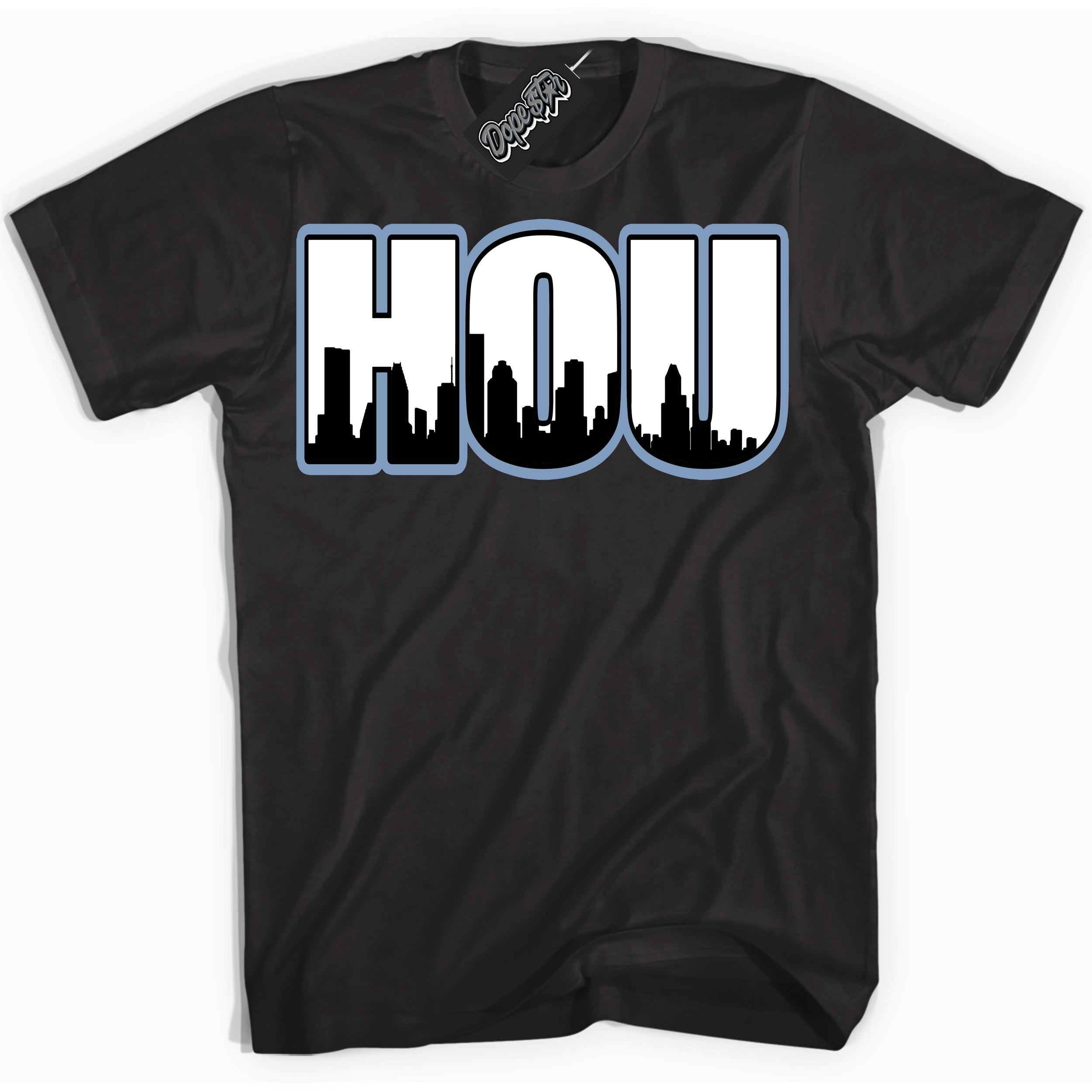 Cool Black Shirt with “ Houston” design that perfectly matches Reverse Oreo 6s Sneakers.