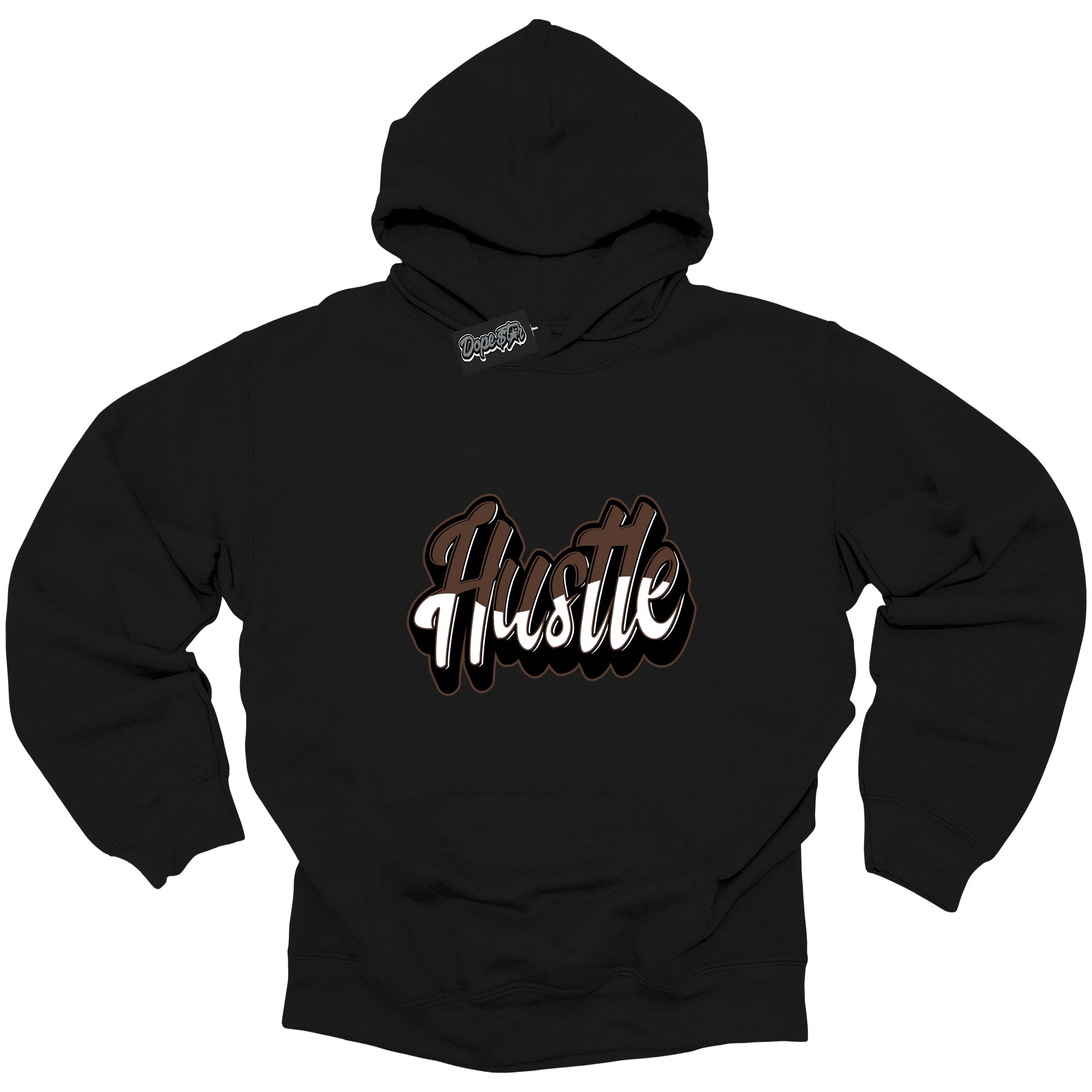 Cool Black Graphic DopeStar Hoodie with “ Hustle “ print, that perfectly matches Palomino 1s sneakers