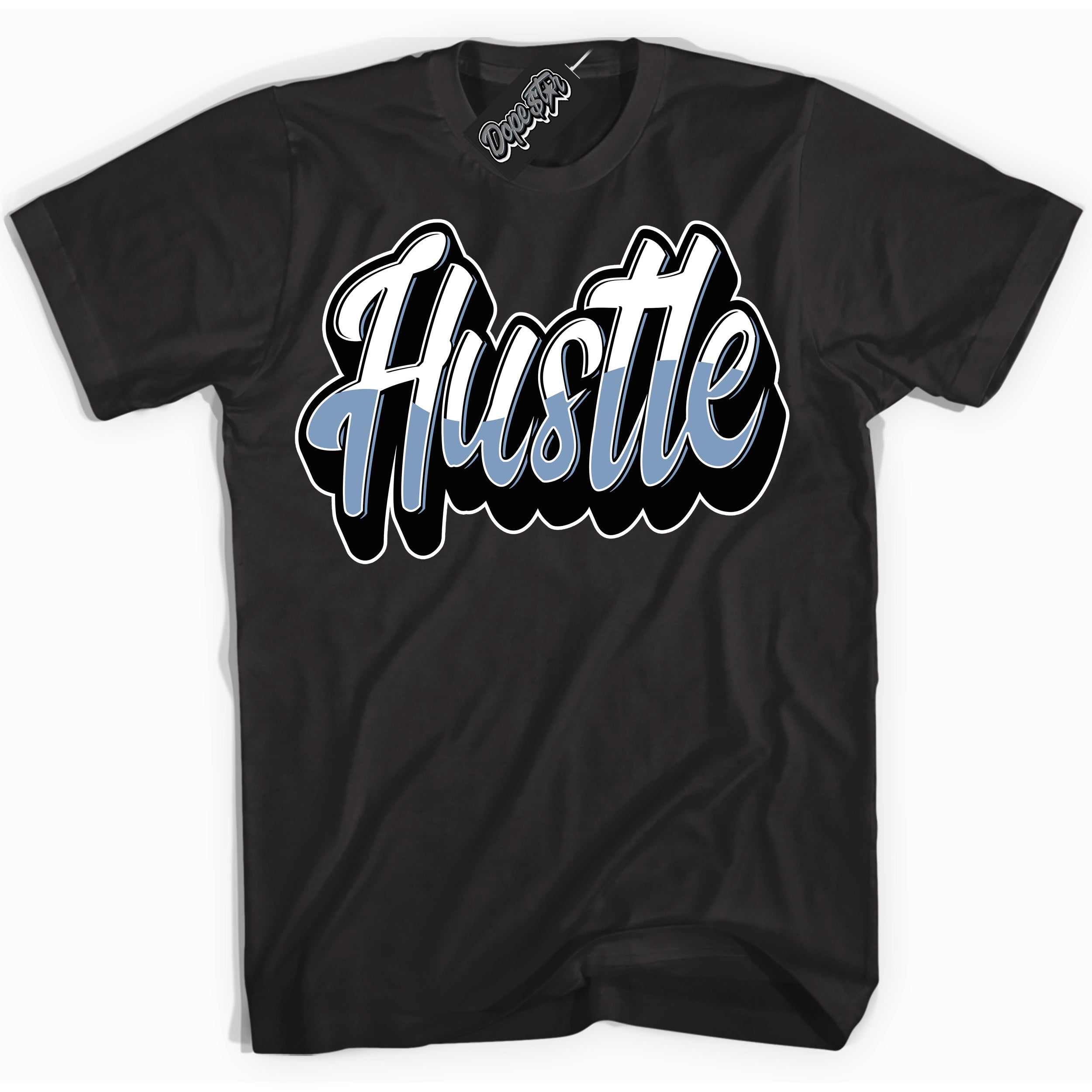 Cool Black Shirt with “ Hustle” design that perfectly matches Reverse Oreo 6s Sneakers.