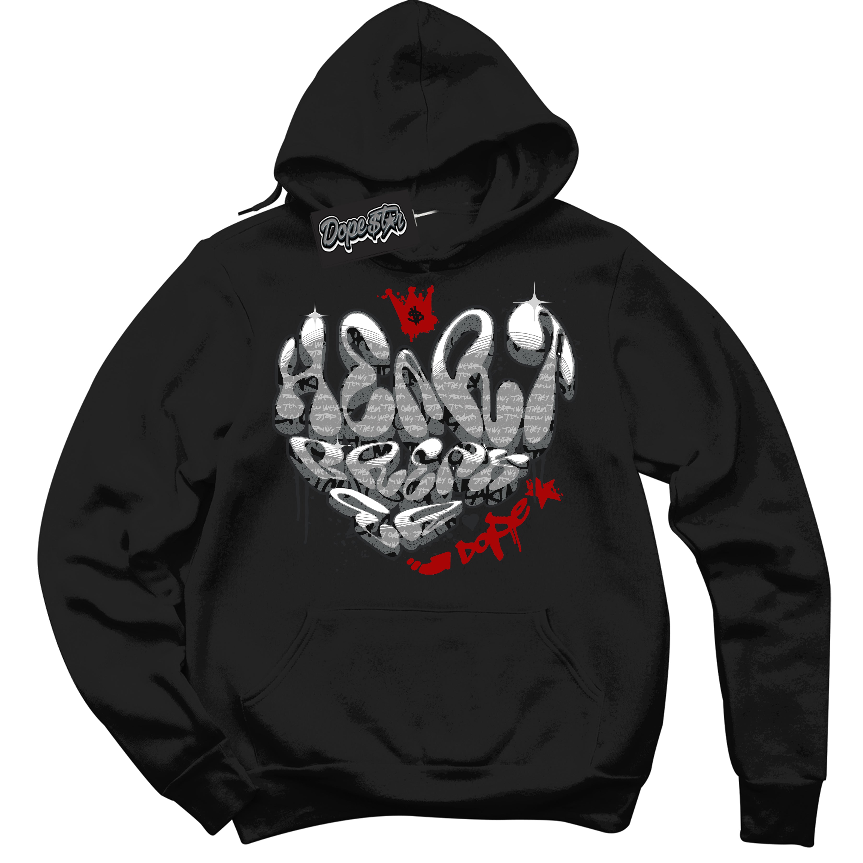 Cool Black Hoodie with “ Heartbreaker Graffiti ”  design that Perfectly Matches Rebellionaire 1s Sneakers.