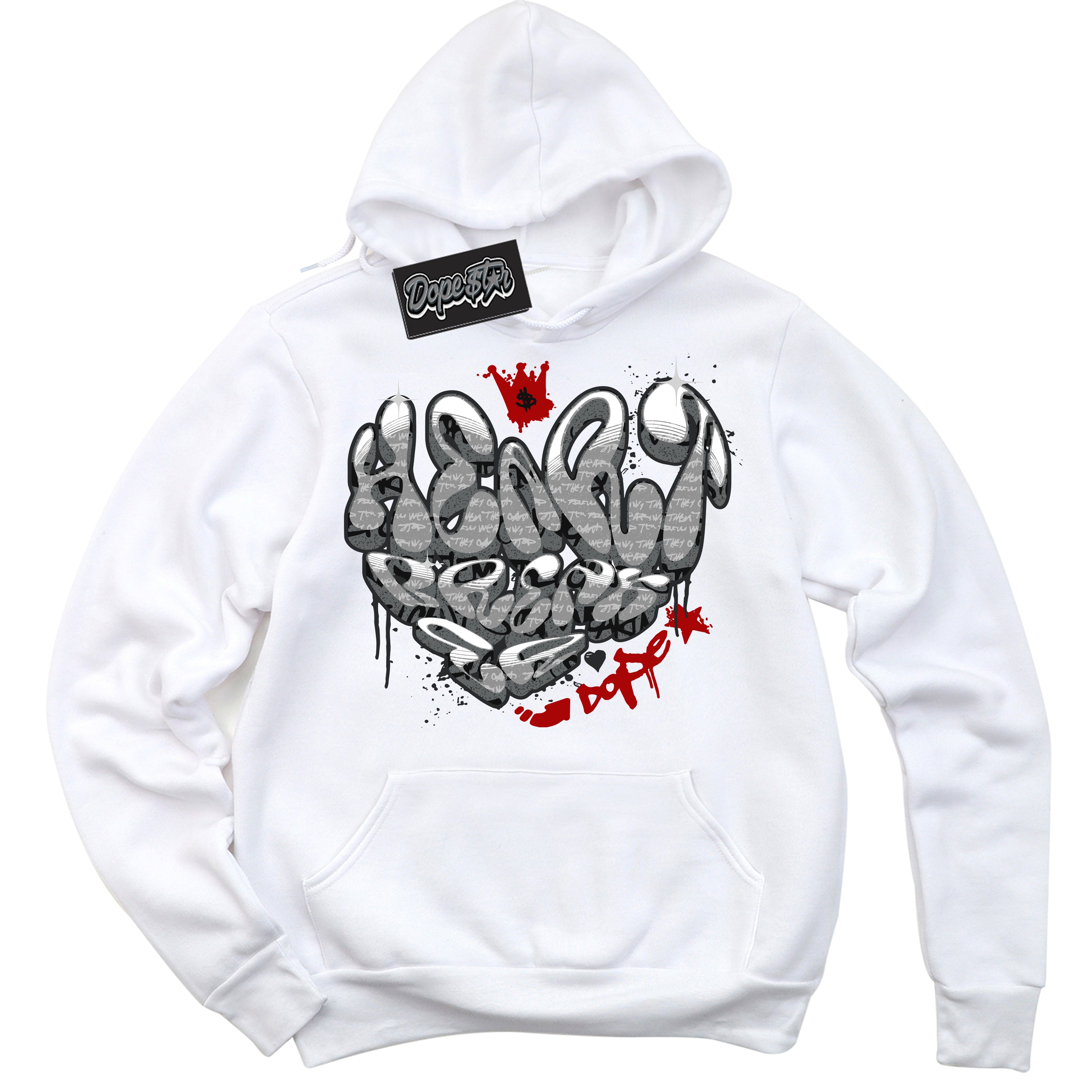 Cool White Hoodie with “ Heartbreaker Graffiti ”  design that Perfectly Matches Rebellionaire 1s Sneakers.