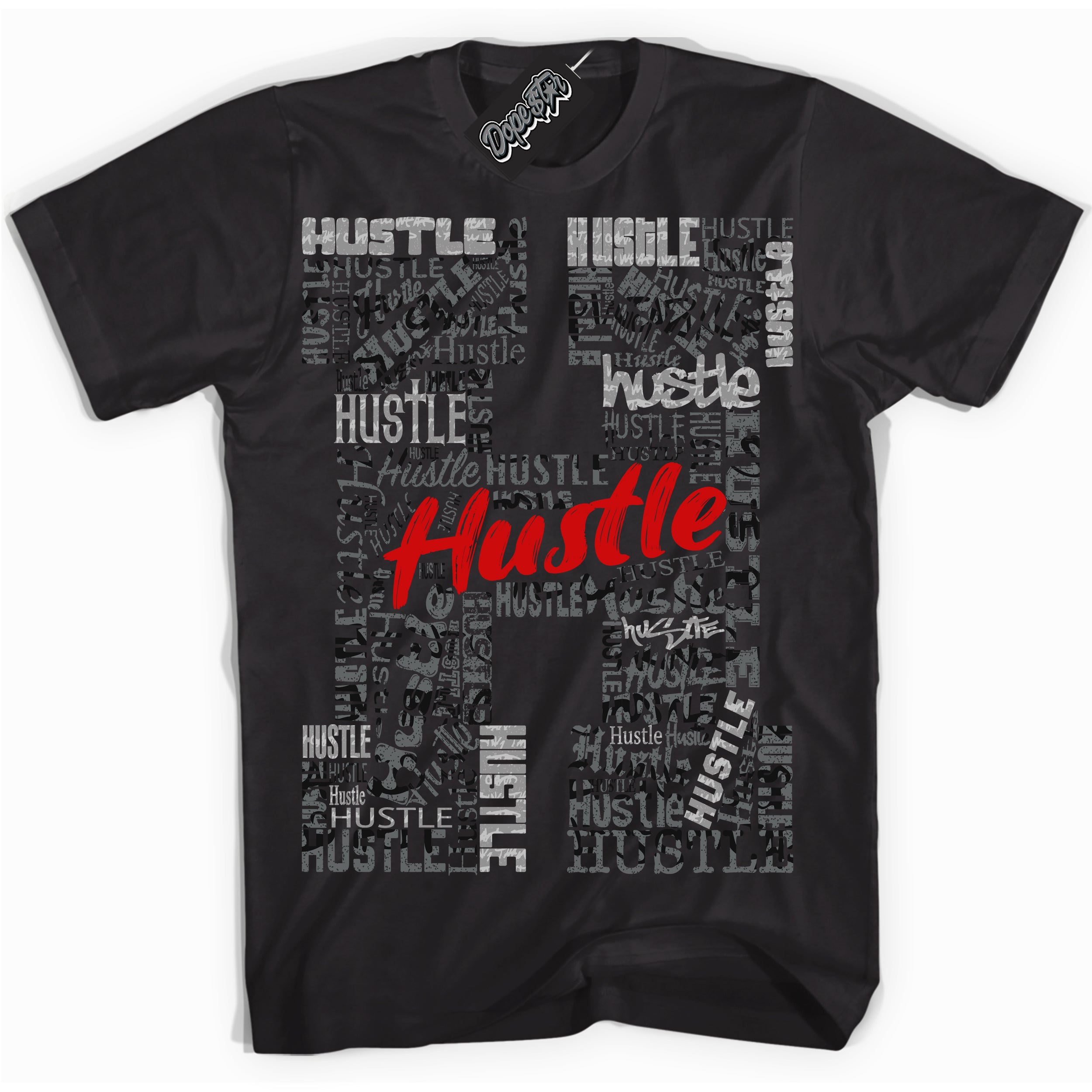 Cool Black Shirt with “ Hustle H ” design that perfectly matches Rebellionaire 1s Sneakers.