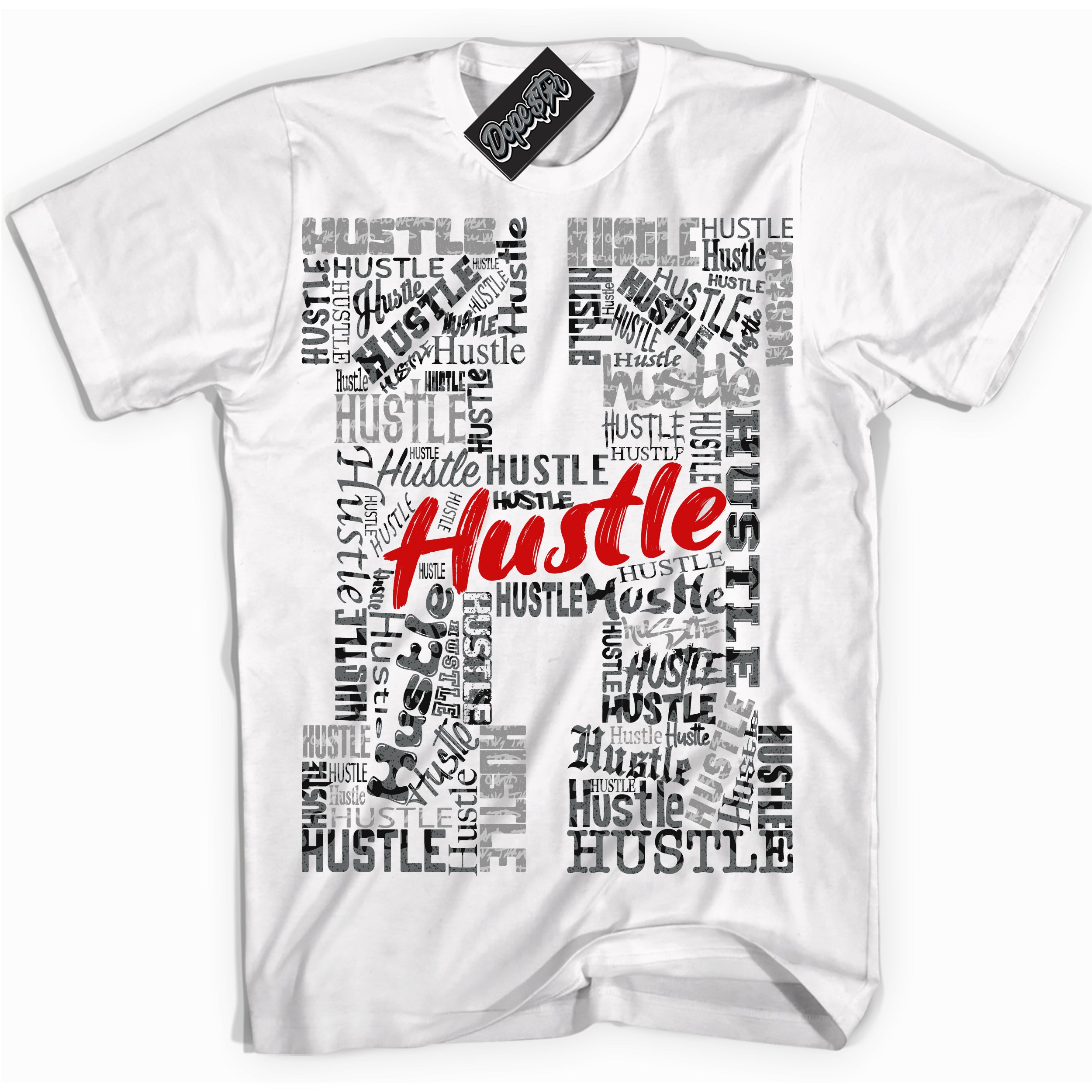 Cool White Shirt with “ Hustle H ” design that perfectly matches Rebellionaire 1s Sneakers.