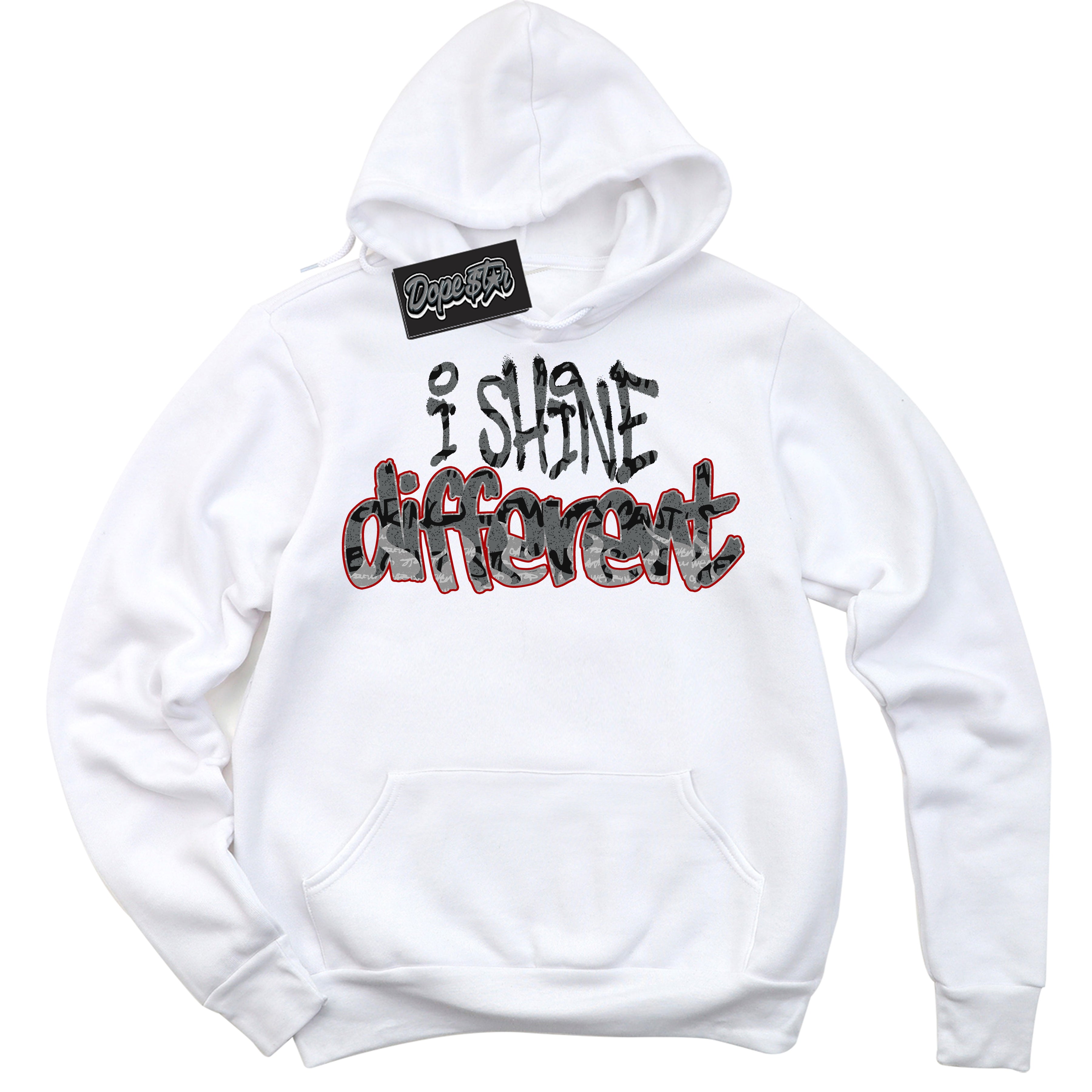 Cool White Hoodie with “ I Shine Different ”  design that Perfectly Matches Rebellionaire 1s Sneakers.