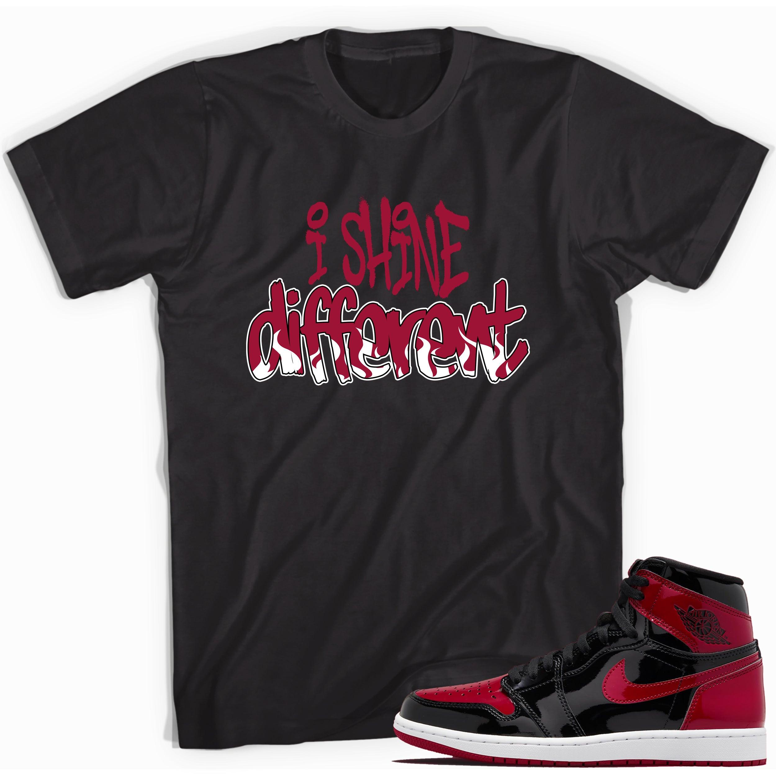 1s Bred Patent Shirt I Shine Different - Sneaker Shirts Outlet