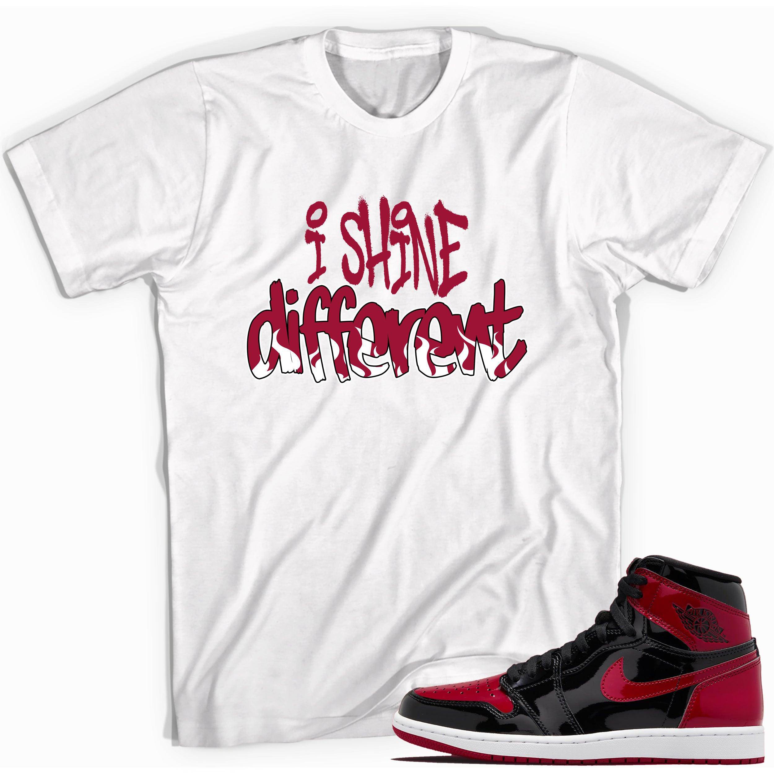 1s Bred Patent Shirt I Shine Different - Sneaker Shirts Outlet