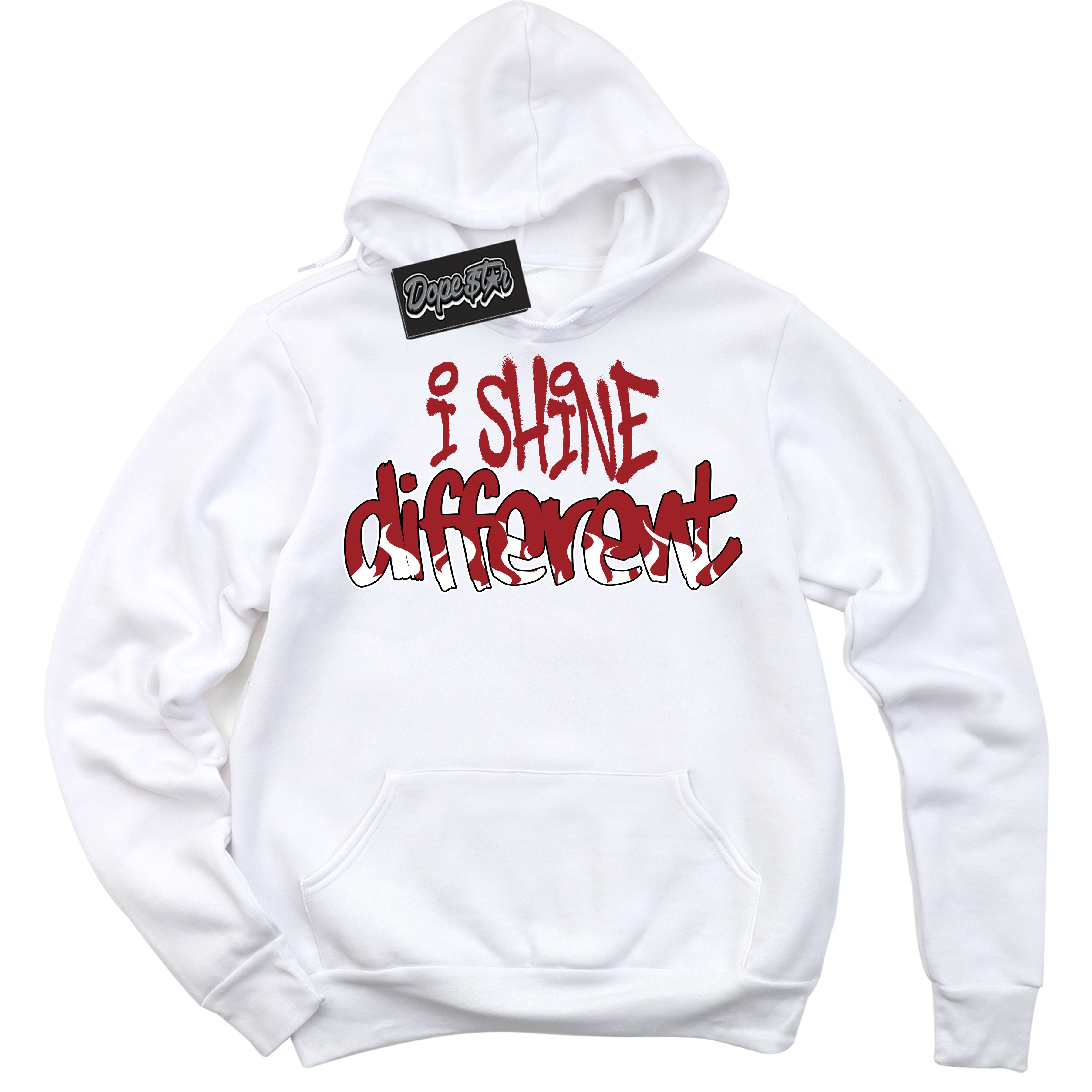 Cool White Hoodie With “ I Shine Different “  Design That Perfectly Matches Lost And Found 1s Sneakers.