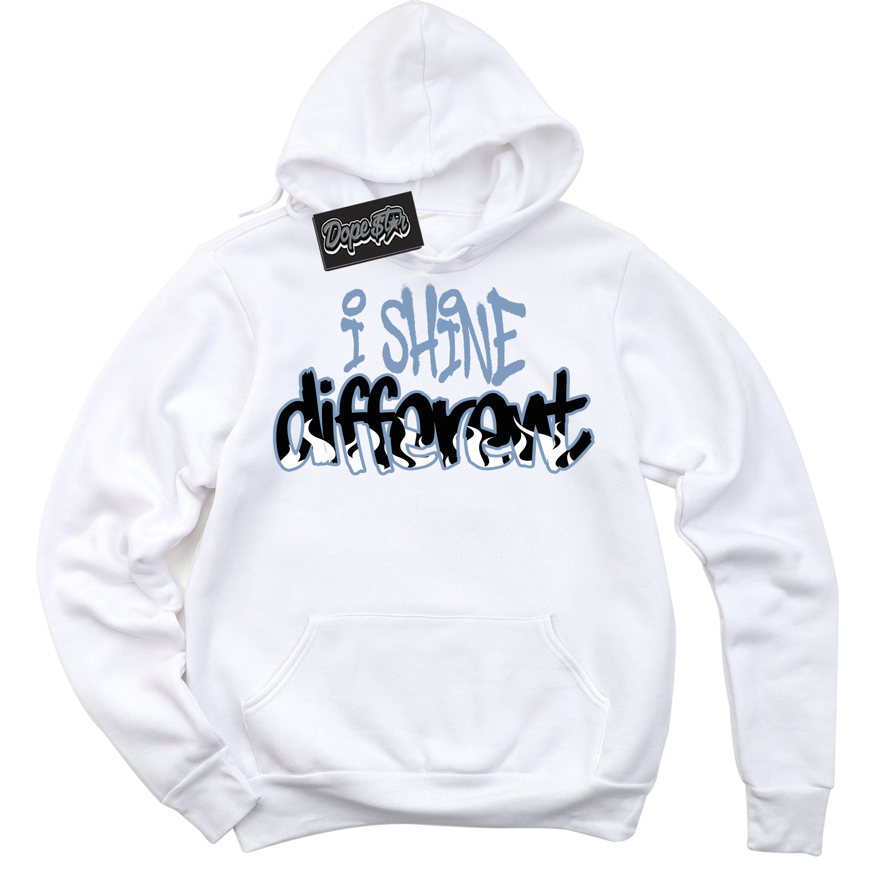 Cool White Hoodie with “ I Shine Different ”  design that Perfectly Matches Reverse Oreo 6s Sneakers.