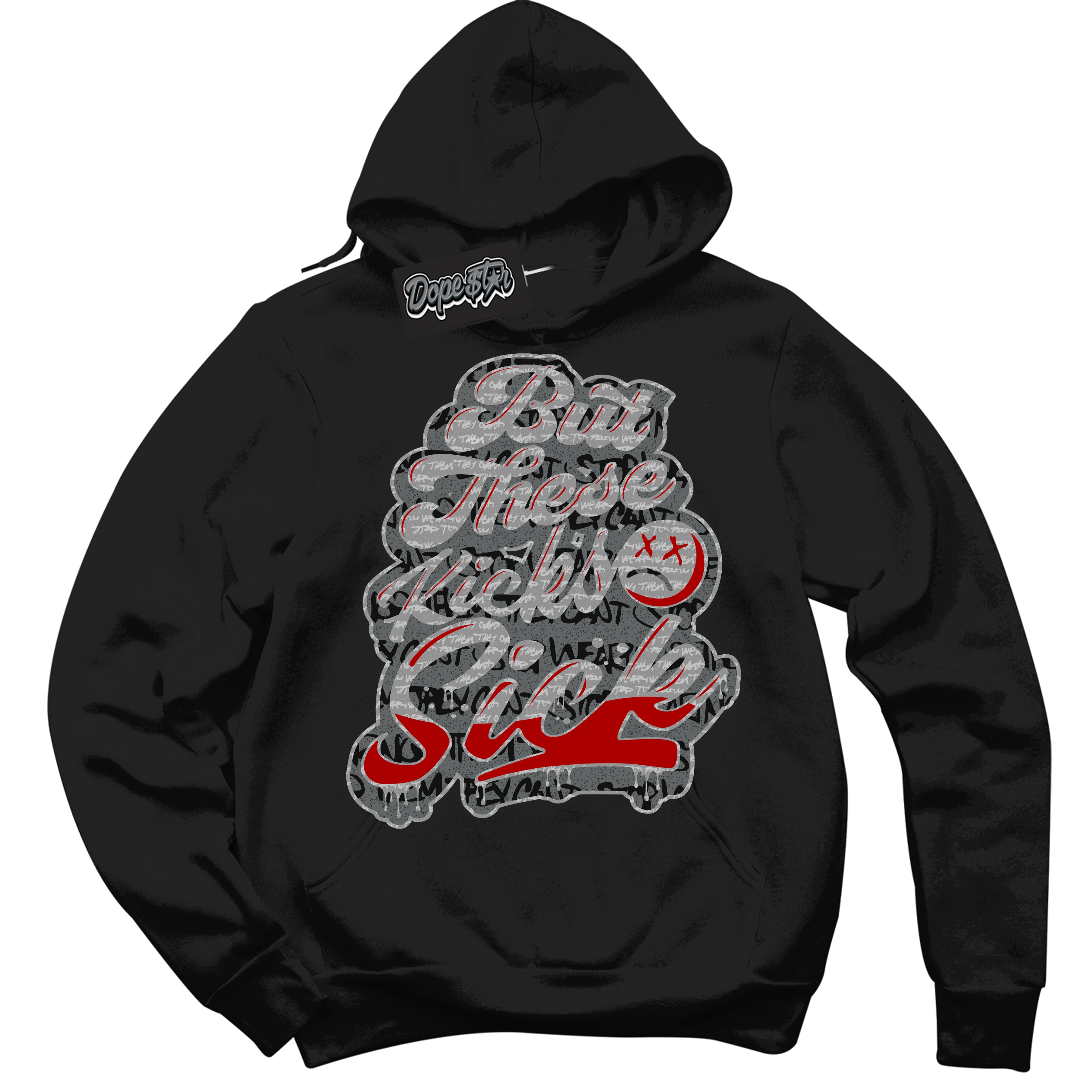 Cool Black Hoodie with “ Kick Sick ”  design that Perfectly Matches Rebellionaire 1s Sneakers.