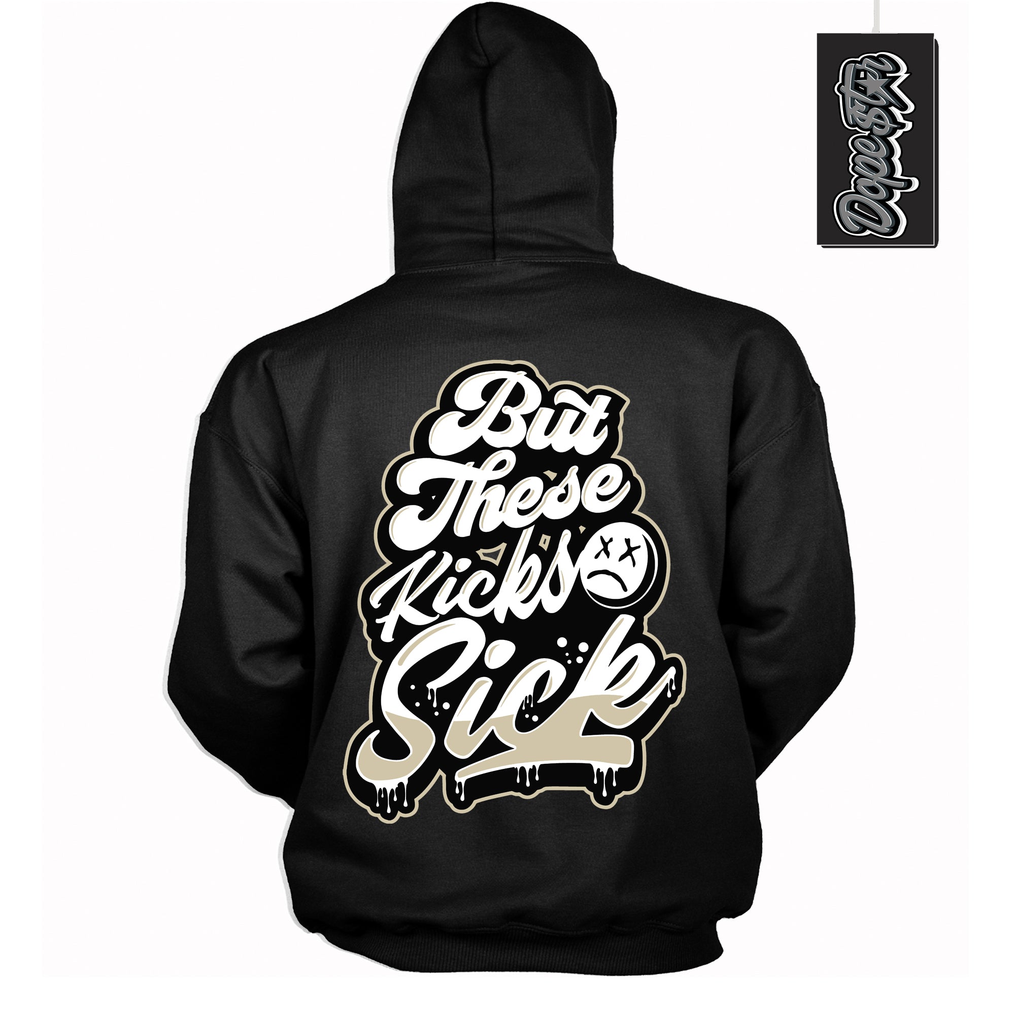 Cool Black Hoodie with “ Kick Sick ”  design that Perfectly Matches  Gratitude 11s Sneakers.