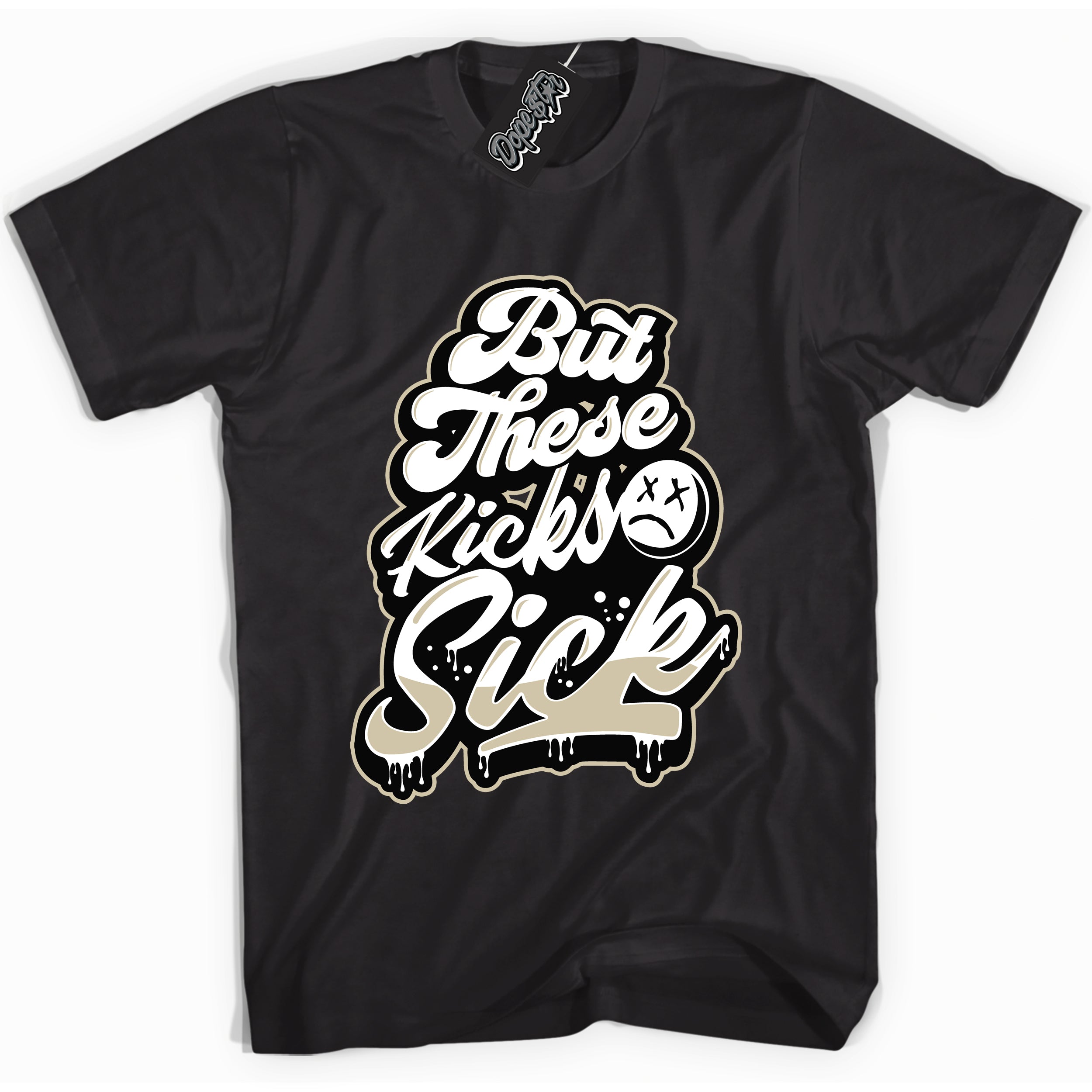 Cool Black graphic tee with “ Kicks Sick  ” print, that perfectly matches GRATITUDE 11s  sneakers 