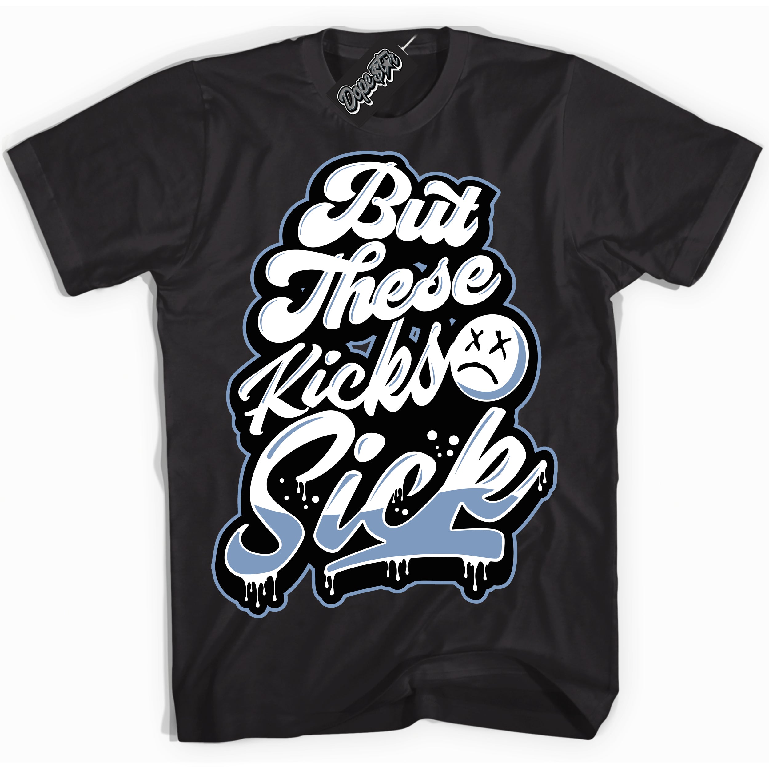 Cool Black Shirt with “ Kick Sick” design that perfectly matches Reverse Oreo 6s Sneakers.