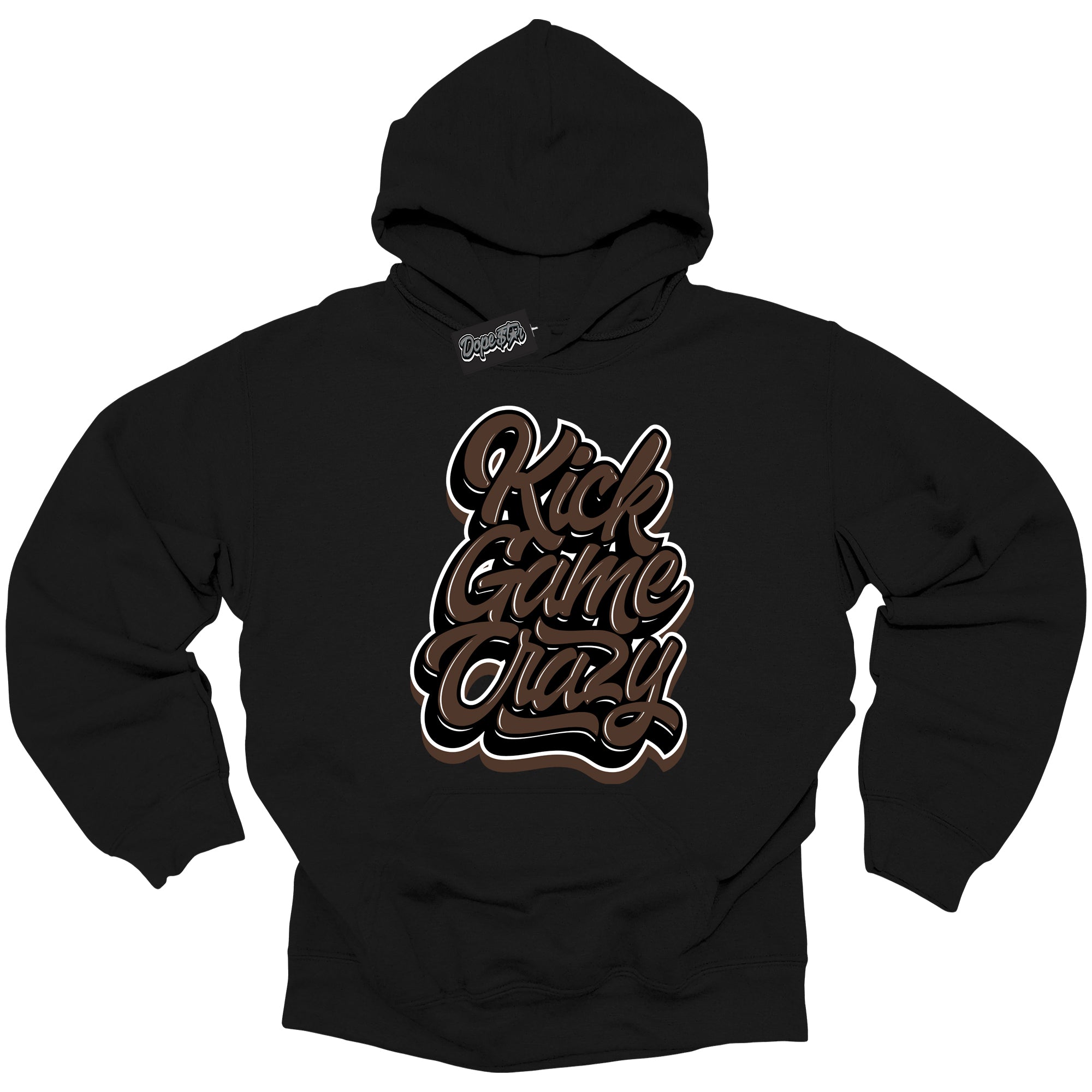 Cool Black Graphic DopeStar Hoodie with “ Kick Game Crazy “ print, that perfectly matches Palomino 1s sneakers
