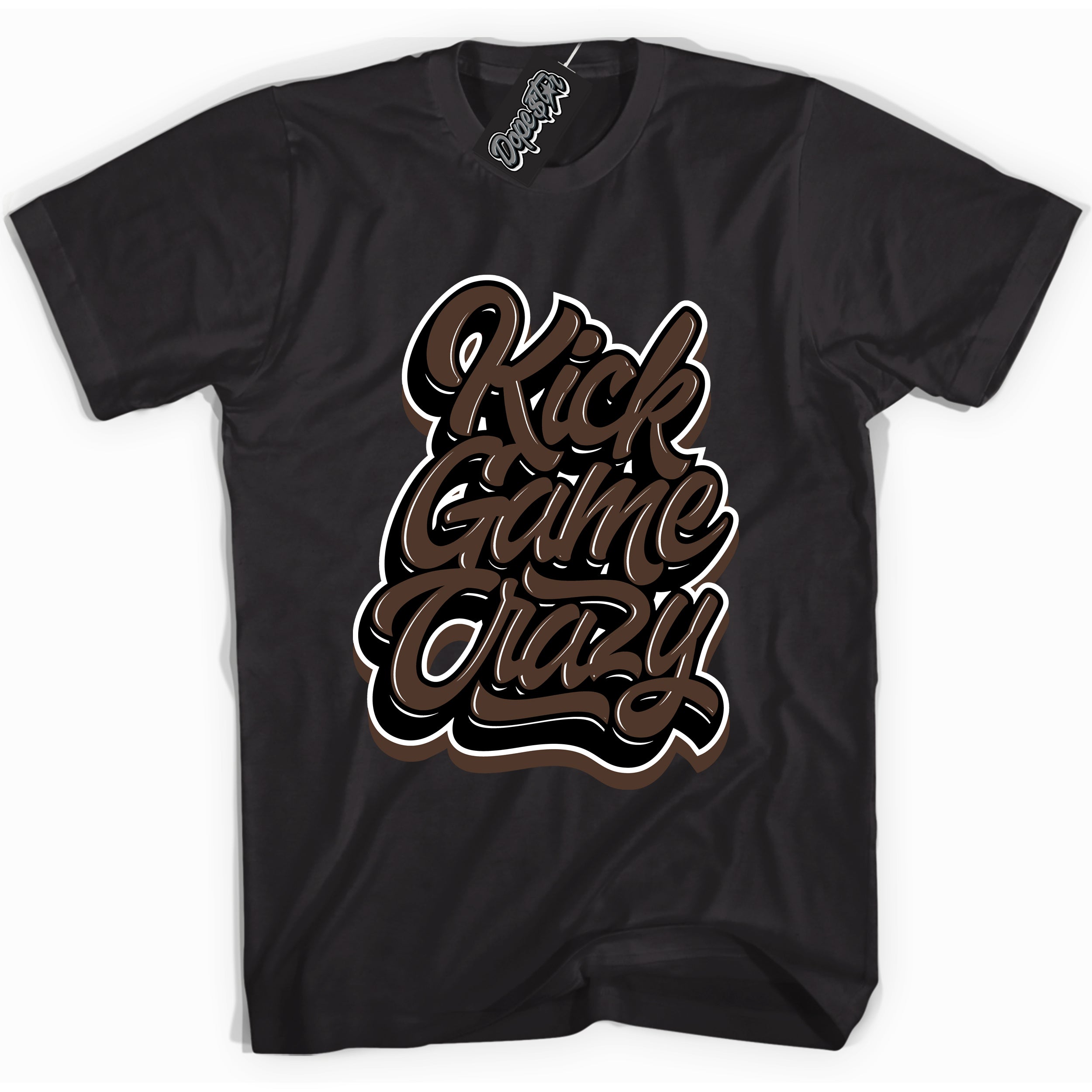 Cool Black graphic tee with “ Kick Game Crazy ” design, that perfectly matches Palomino 1s sneakers 
